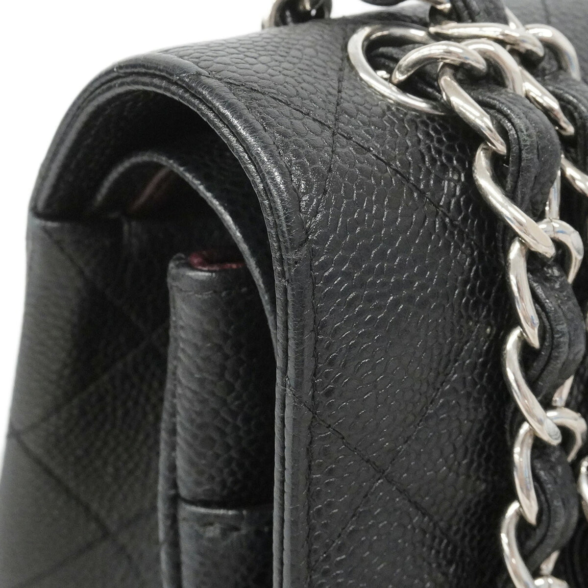 Chanel Black Grained Calfskin Shoulder Bag (Pre-Owned)