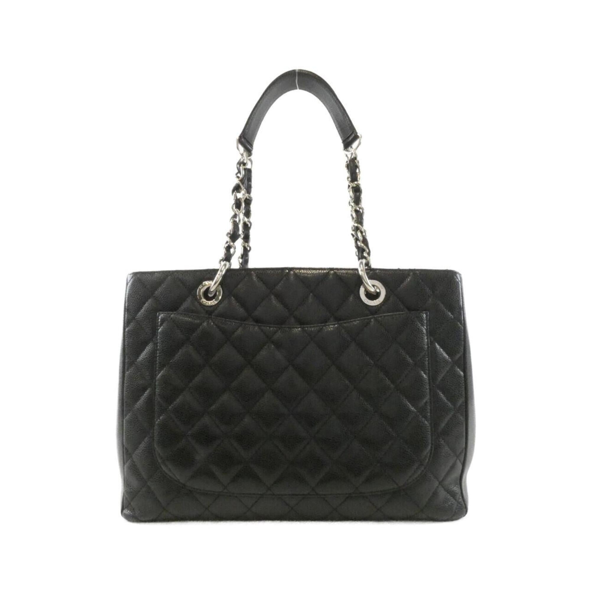Chanel Black Grained Calfskin Shoulder Bag (Pre-Owned)