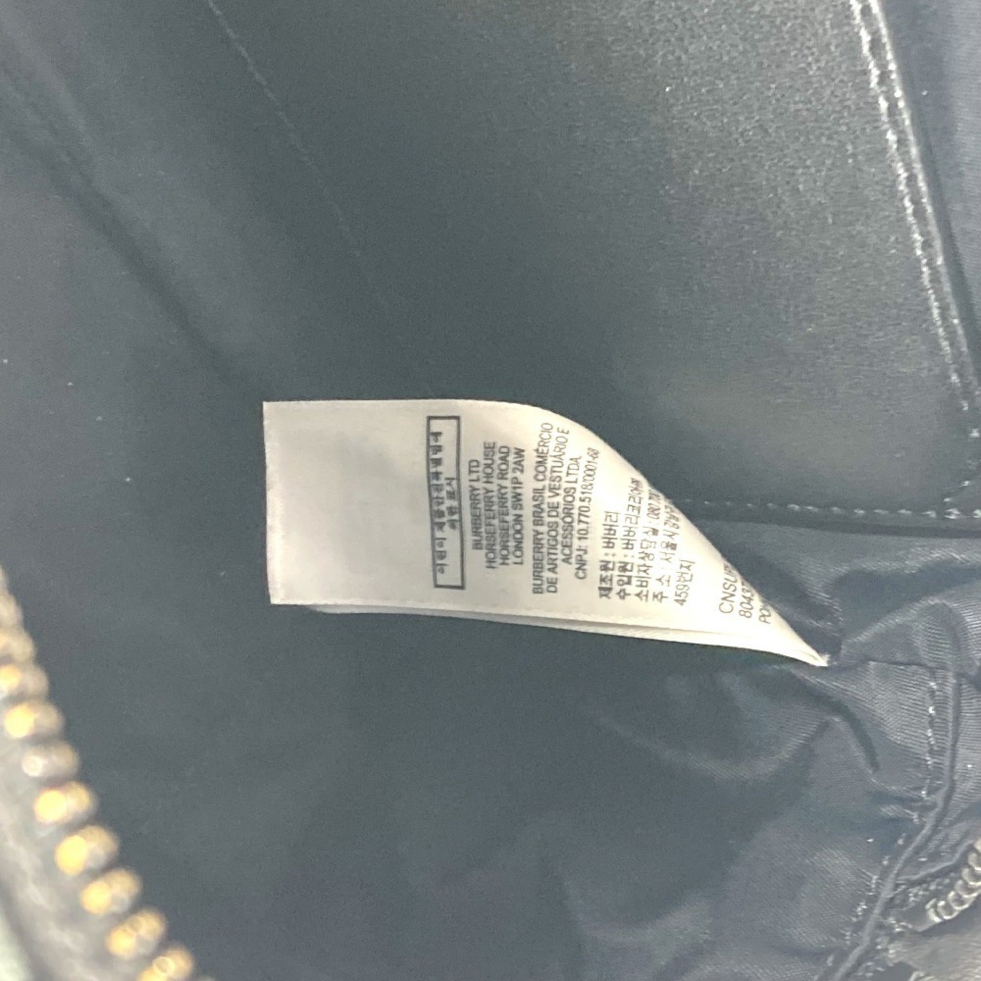 Burberry Black Gray Nylon Canvas Pochette Shoulder Bag (Pre-Owned)