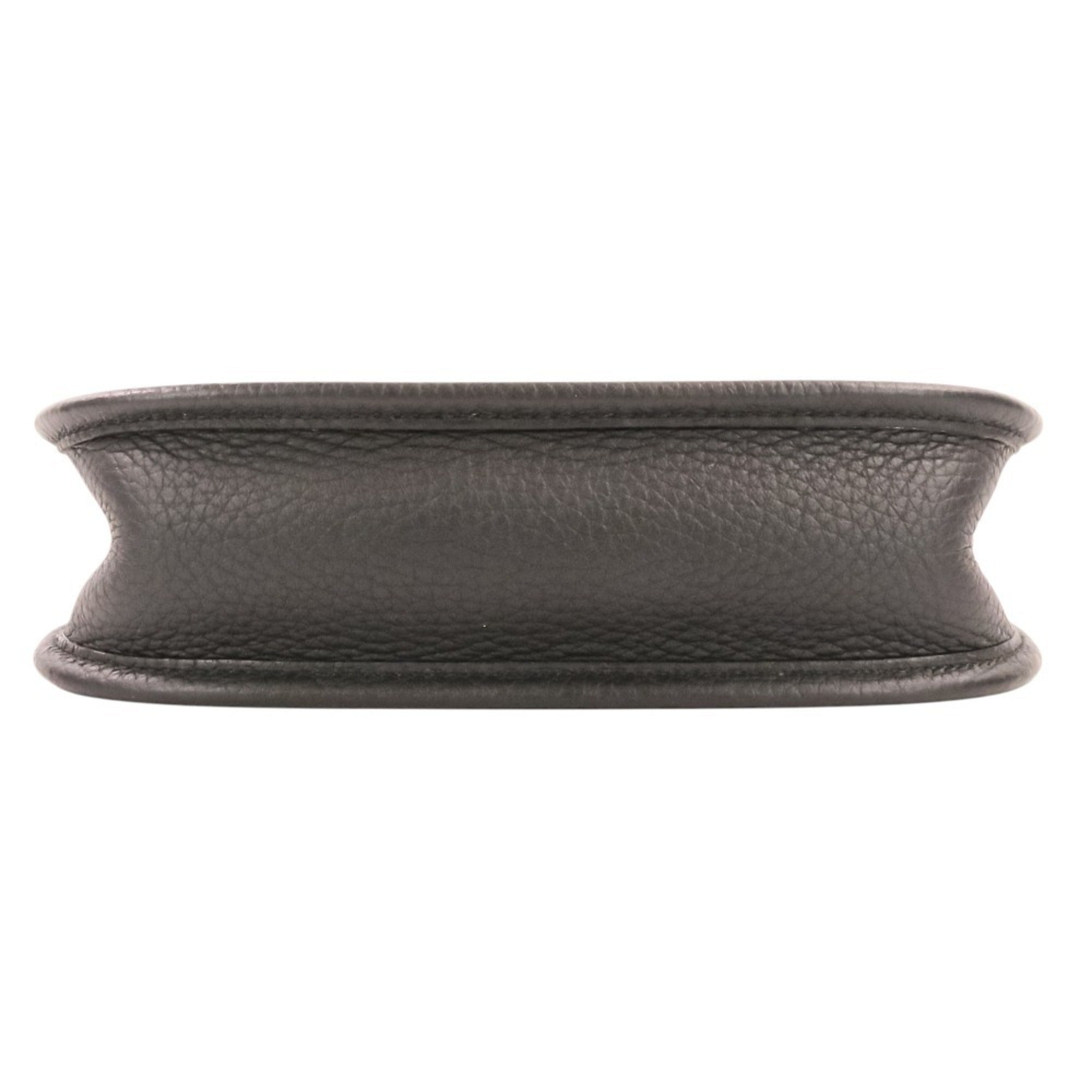 Hermes Black Taurillon Clemence Leather Shoulder Bag (Pre-Owned)