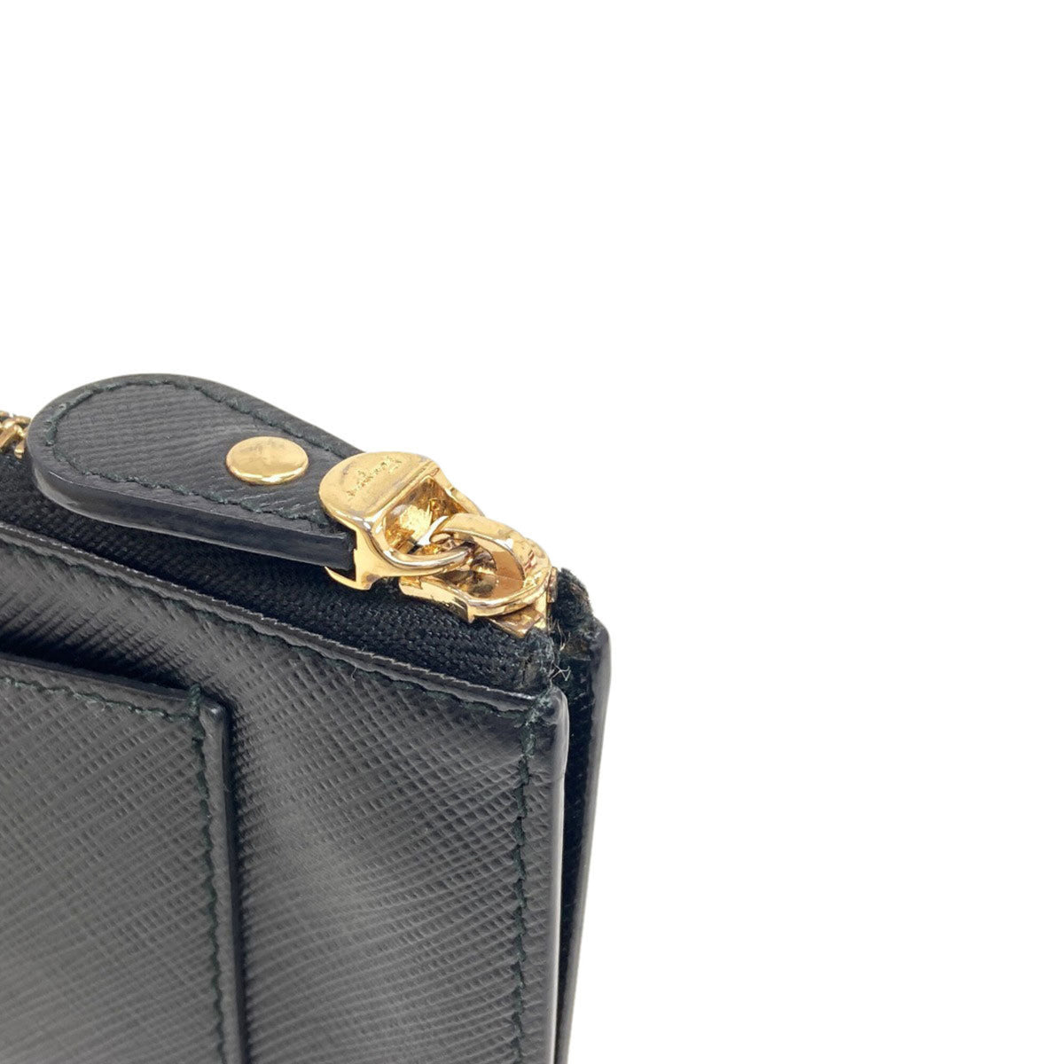 Salvatore Ferragamo Black Leather Coin Purse/Coin Case (Pre-Owned)