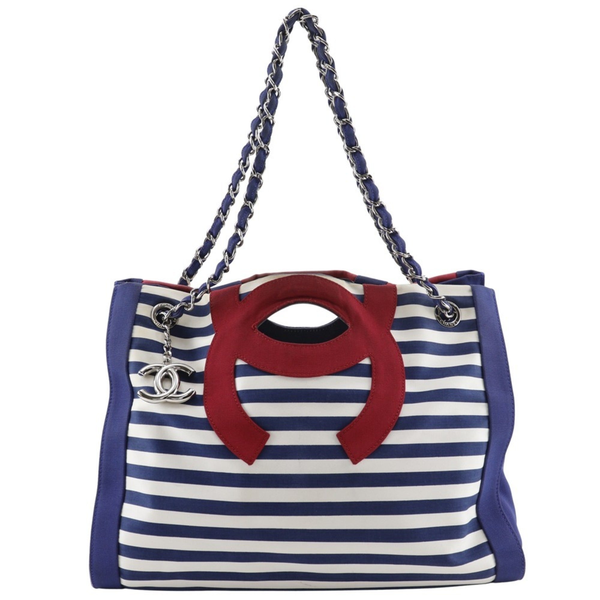 Chanel Navy Cotton Tote Bag (Pre-Owned)