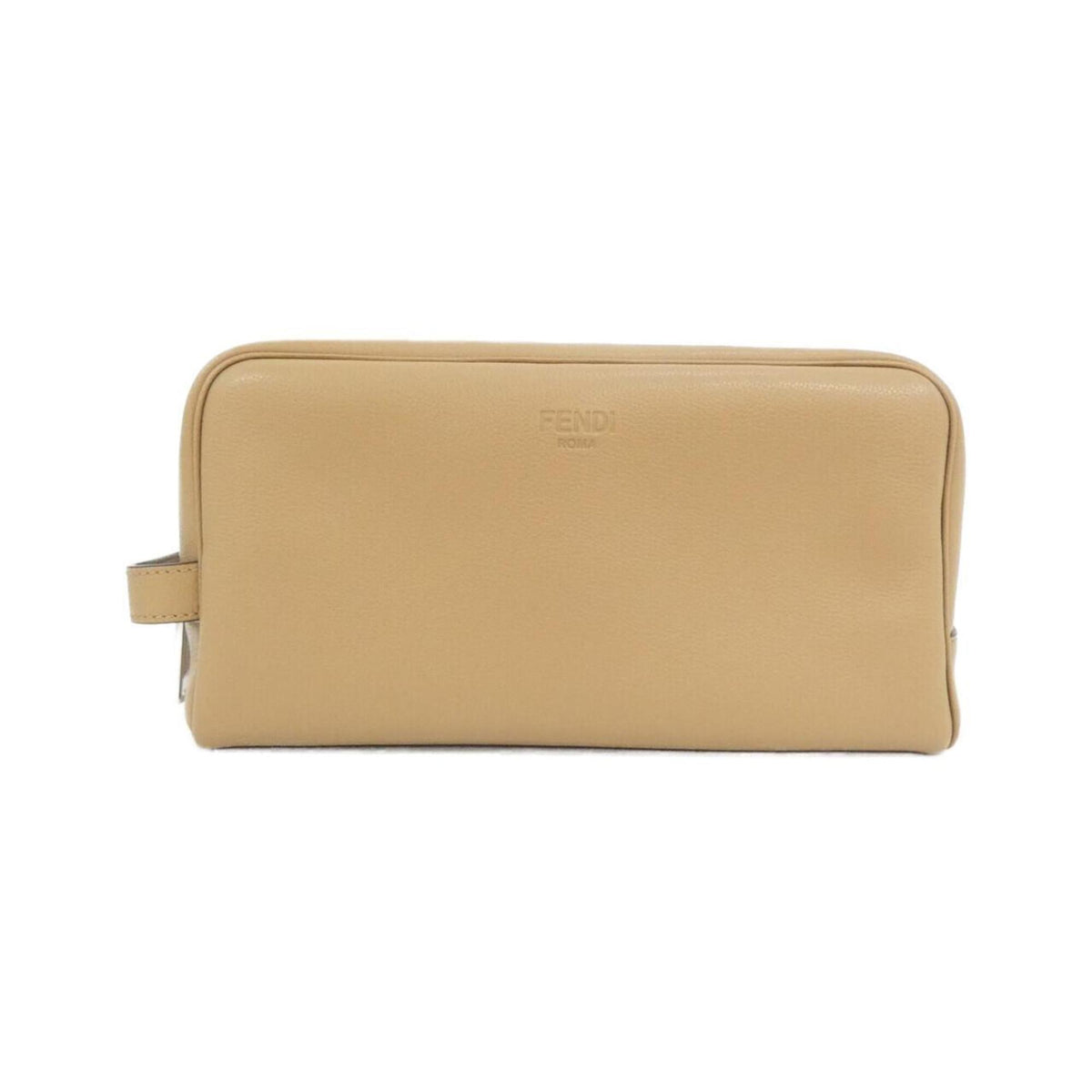 Fendi Beige Leather Clutch Bag (Pre-Owned)