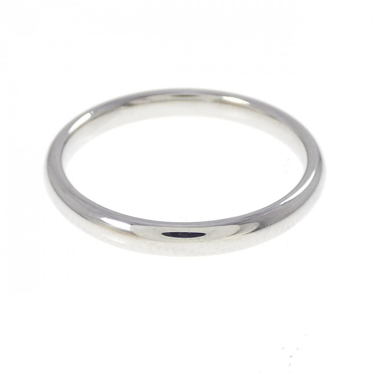 Chanel Platinum Platinum 950 Band Ring (Pre-Owned)