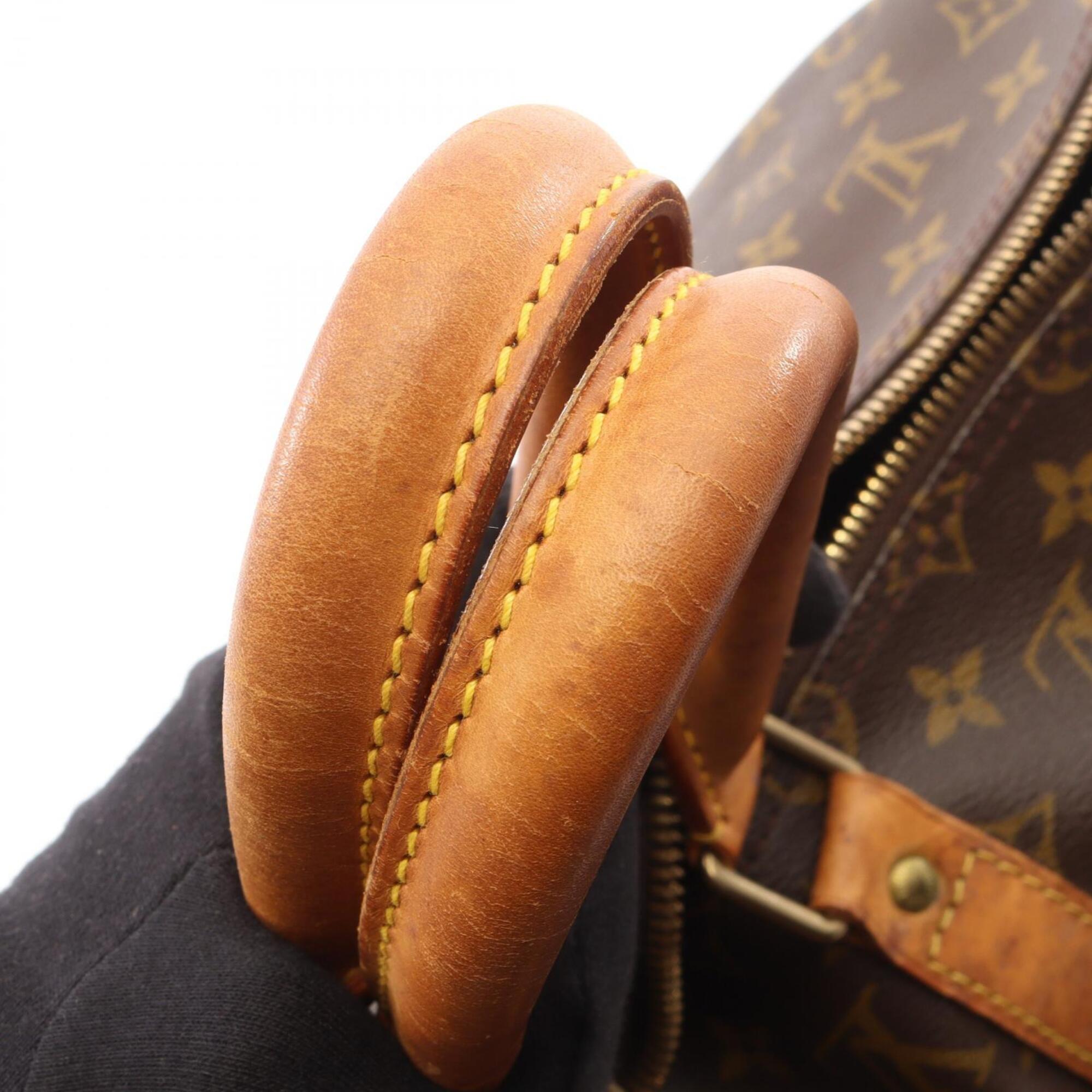 Louis Vuitton Brown Coated Canvas Leather Boston Bag Handbag (Pre-Owned)
