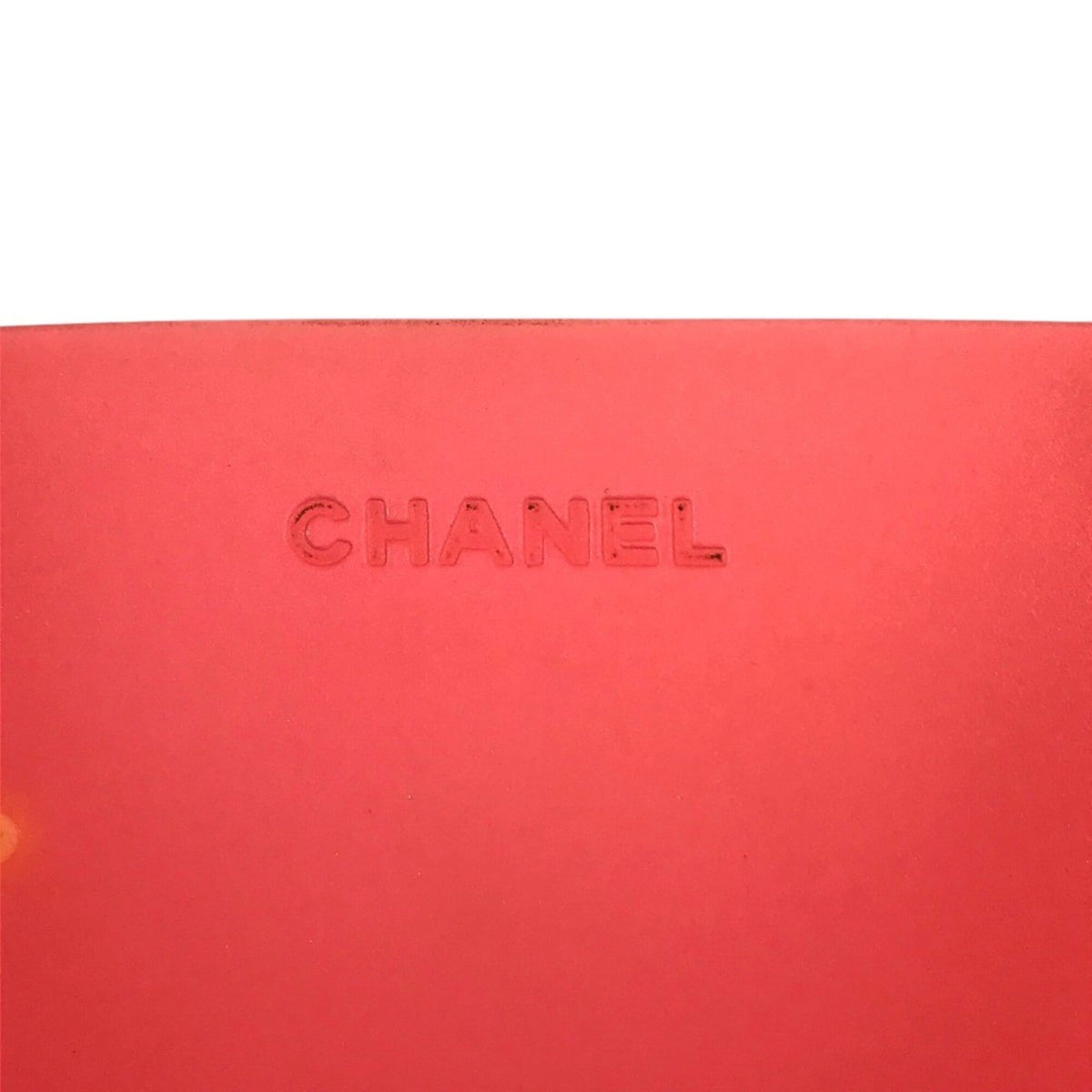 Chanel Red Color Rubber Shoulder Bag Tote Bag (Pre-Owned)