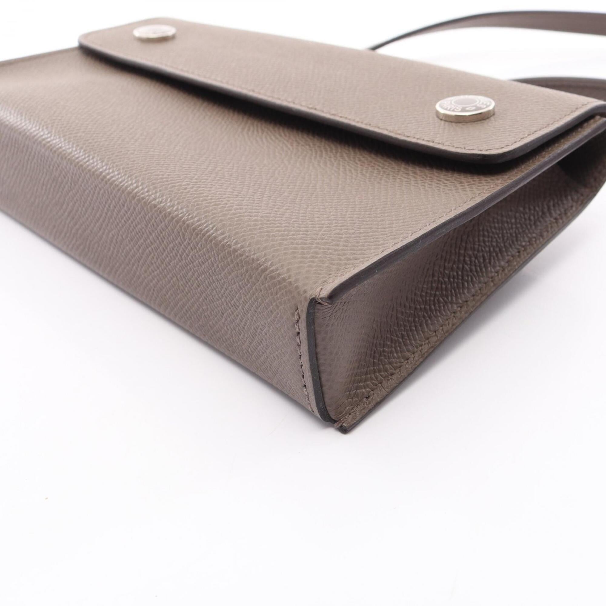 Hermes Gray Epsom Leather Leather Handbag Shoulder Bag (Pre-Owned)