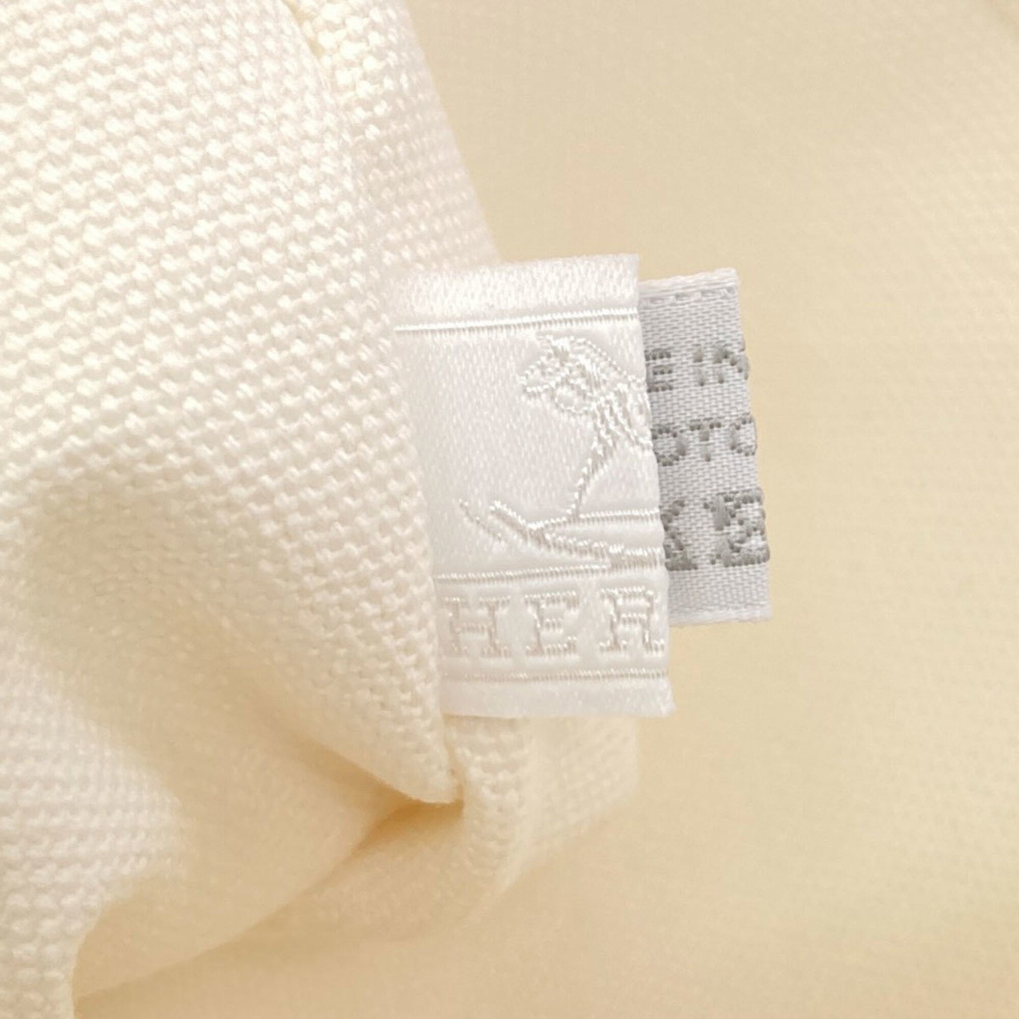 Hermes White Canvas Pouch Tote Bag (Pre-Owned)