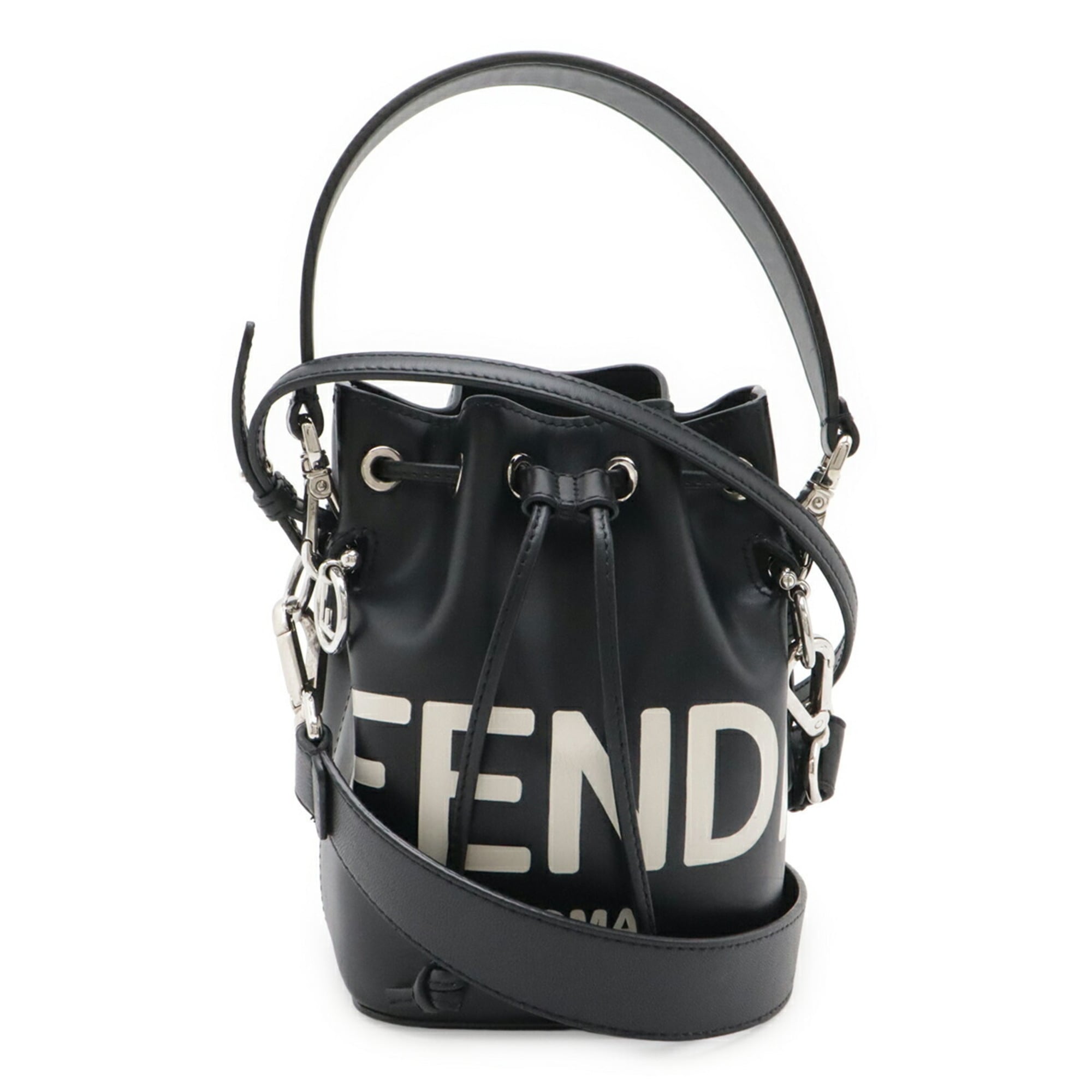 Fendi Black Leather Handbag Shoulder Bag (Pre-Owned)