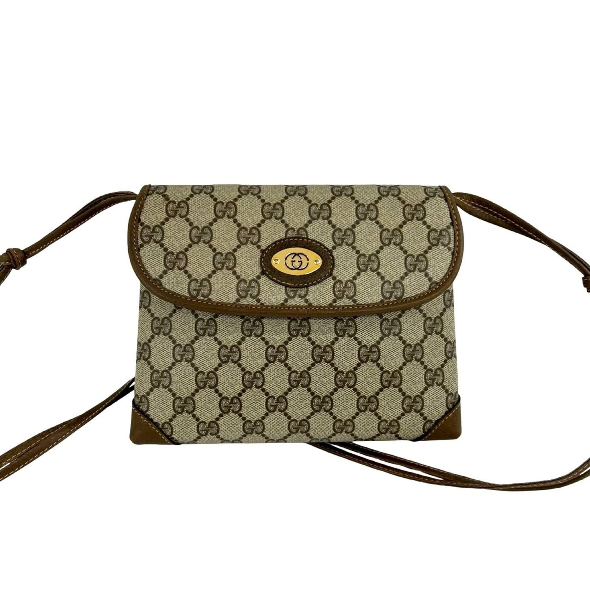 Gucci Brown Pvc Leather Shoulder Bag (Pre-Owned)
