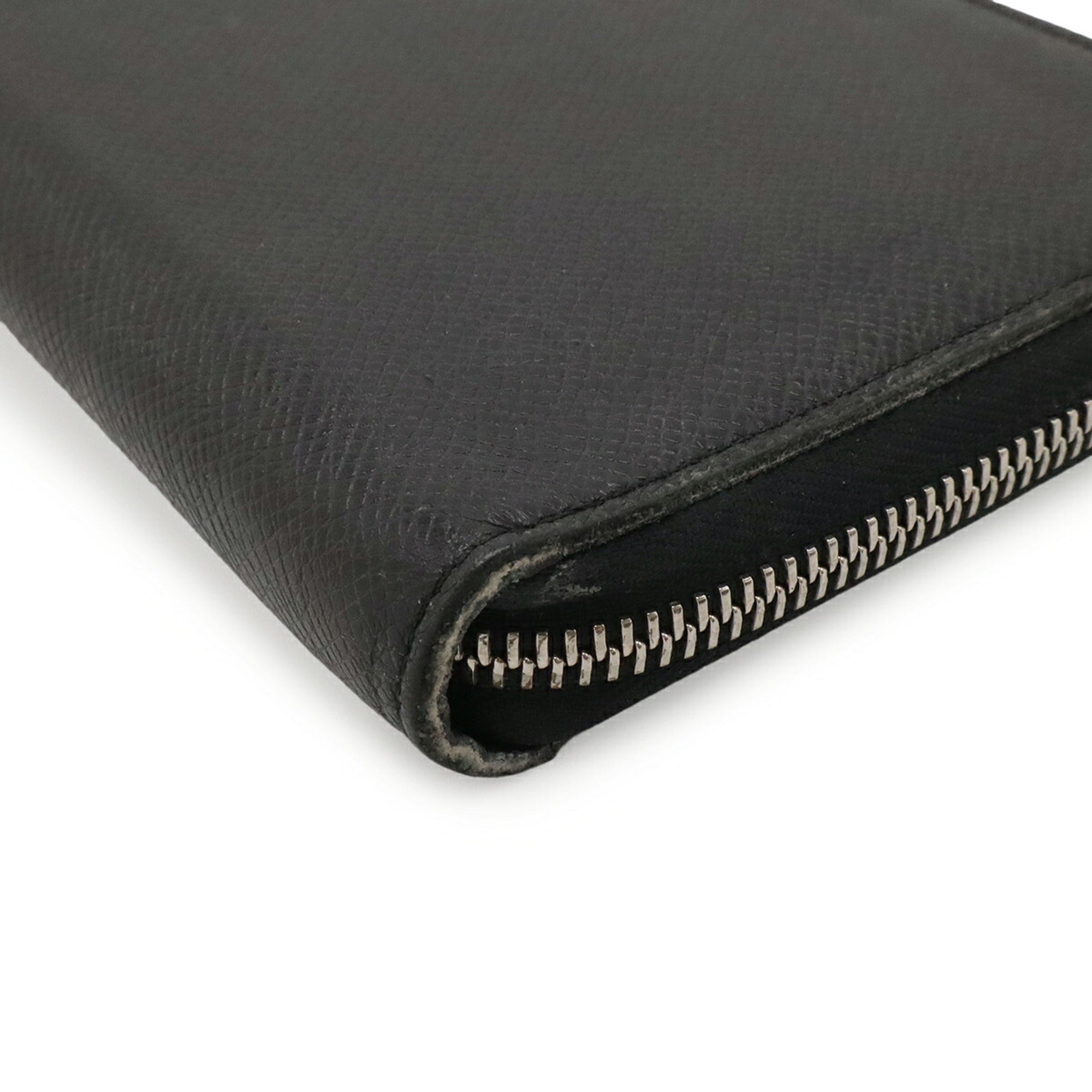 Louis Vuitton Ardoise Black Taiga Leather Coin Purse/Coin Case (Pre-Owned)