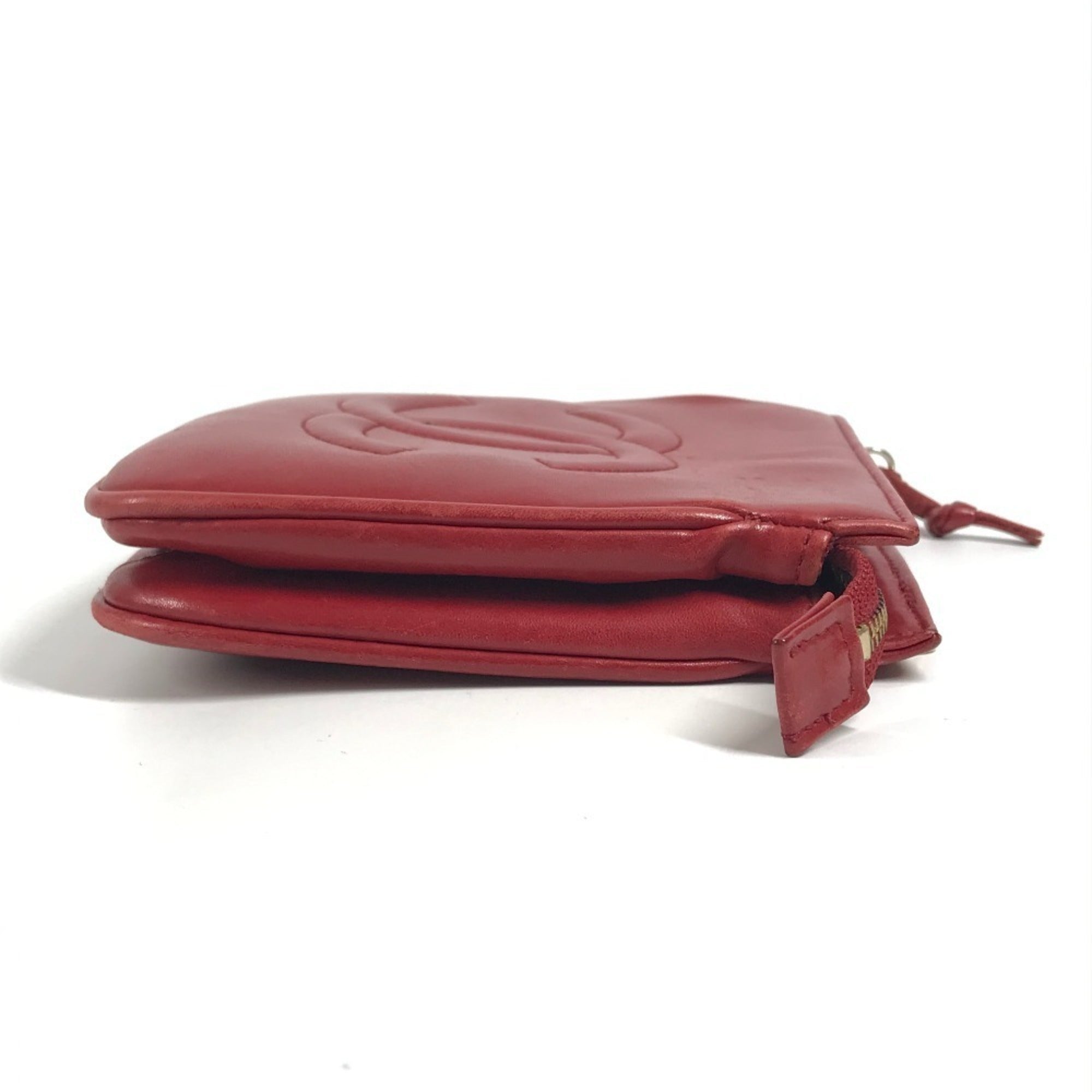 Chanel Red Color Leather Beach Bag Fanny Pack Pouch Sling Bag (Pre-Owned)