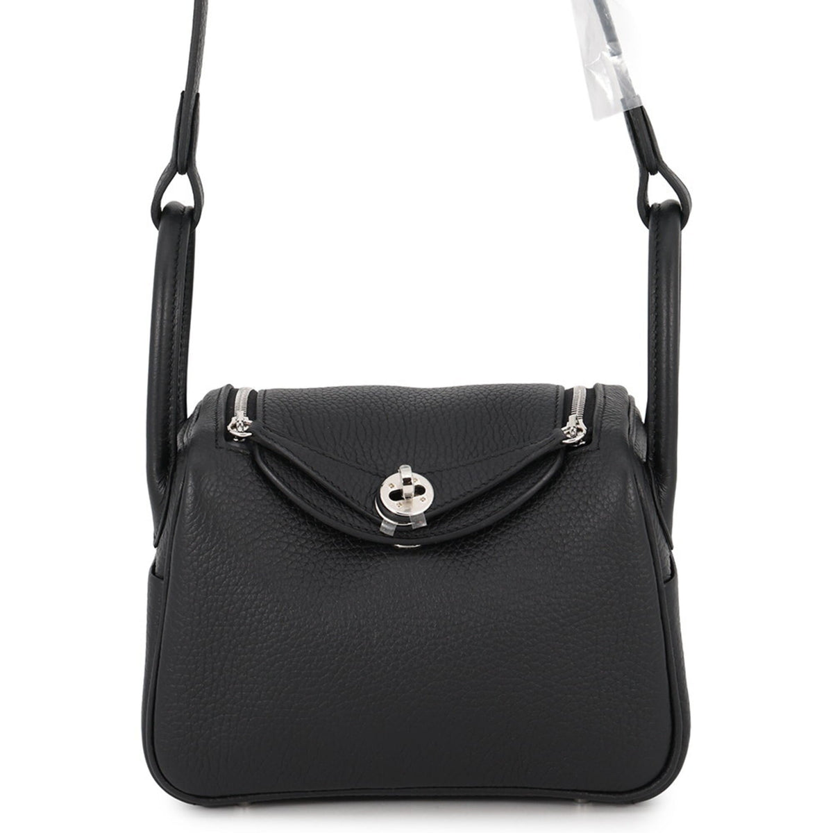 Hermes Black Taurillon Clemence Leather Handbag Shoulder Bag (Pre-Owned)