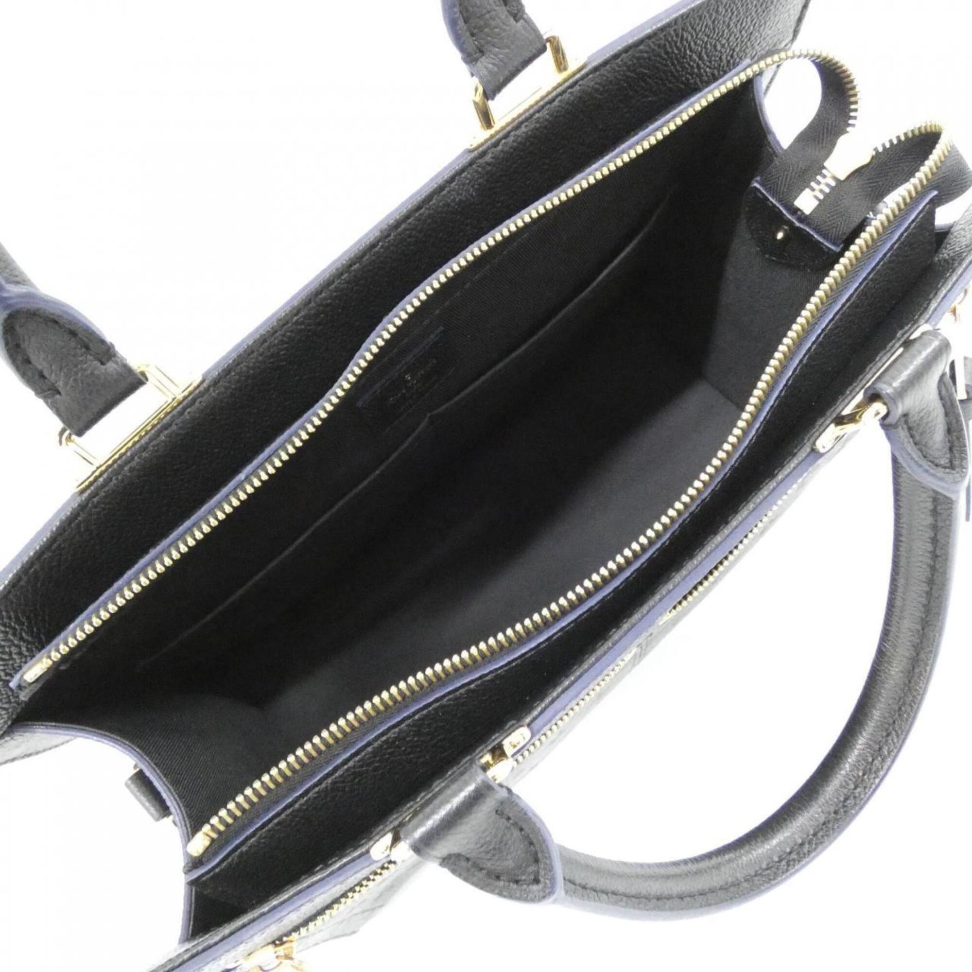 Louis Vuitton Black Leather Handbag (Pre-Owned)