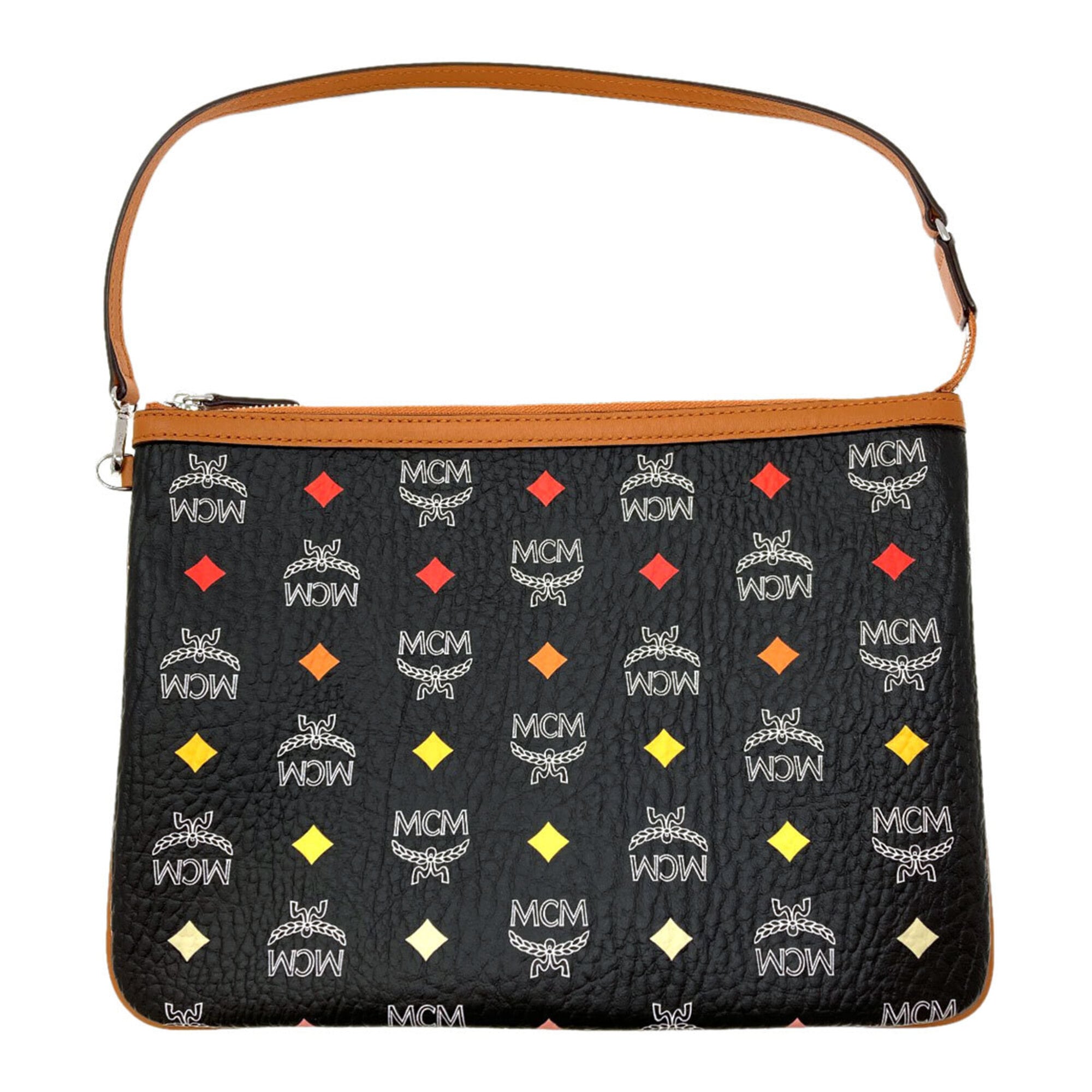 Mcm Black Brown Leather Tote Bag (Pre-Owned)
