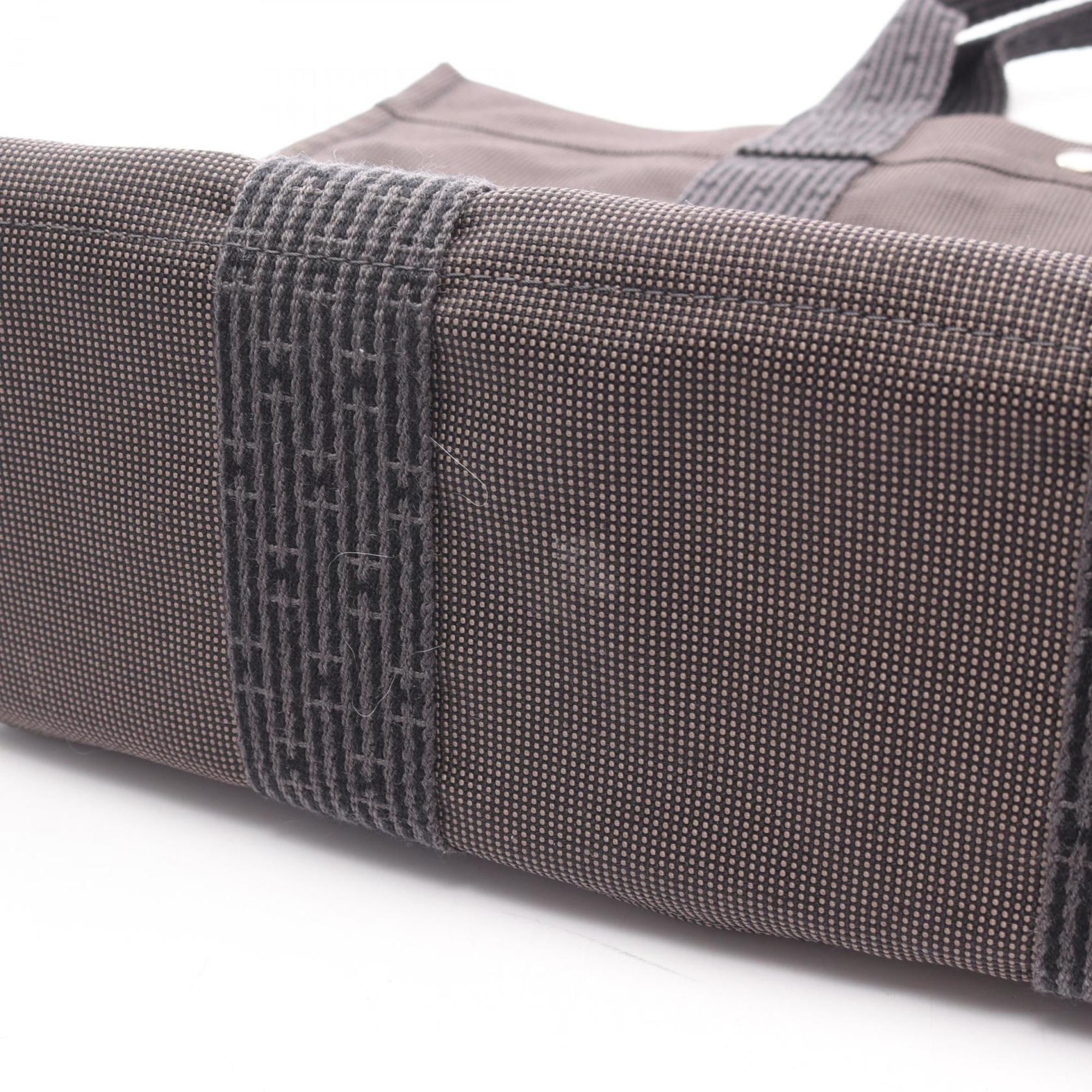Hermes Gray Nylon Canvas Canvas Handbag Tote Bag (Pre-Owned)