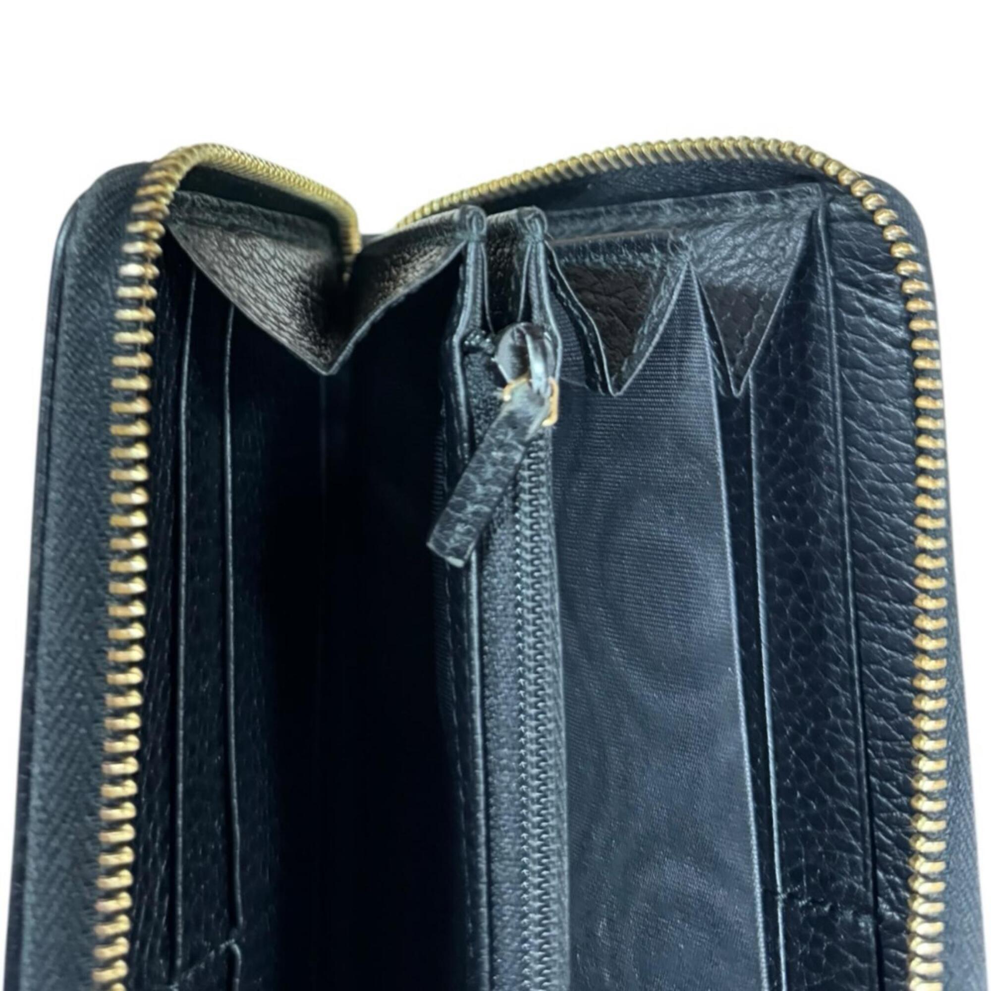 Gucci Black Leather Long Wallet (Bi-Fold) (Pre-Owned)