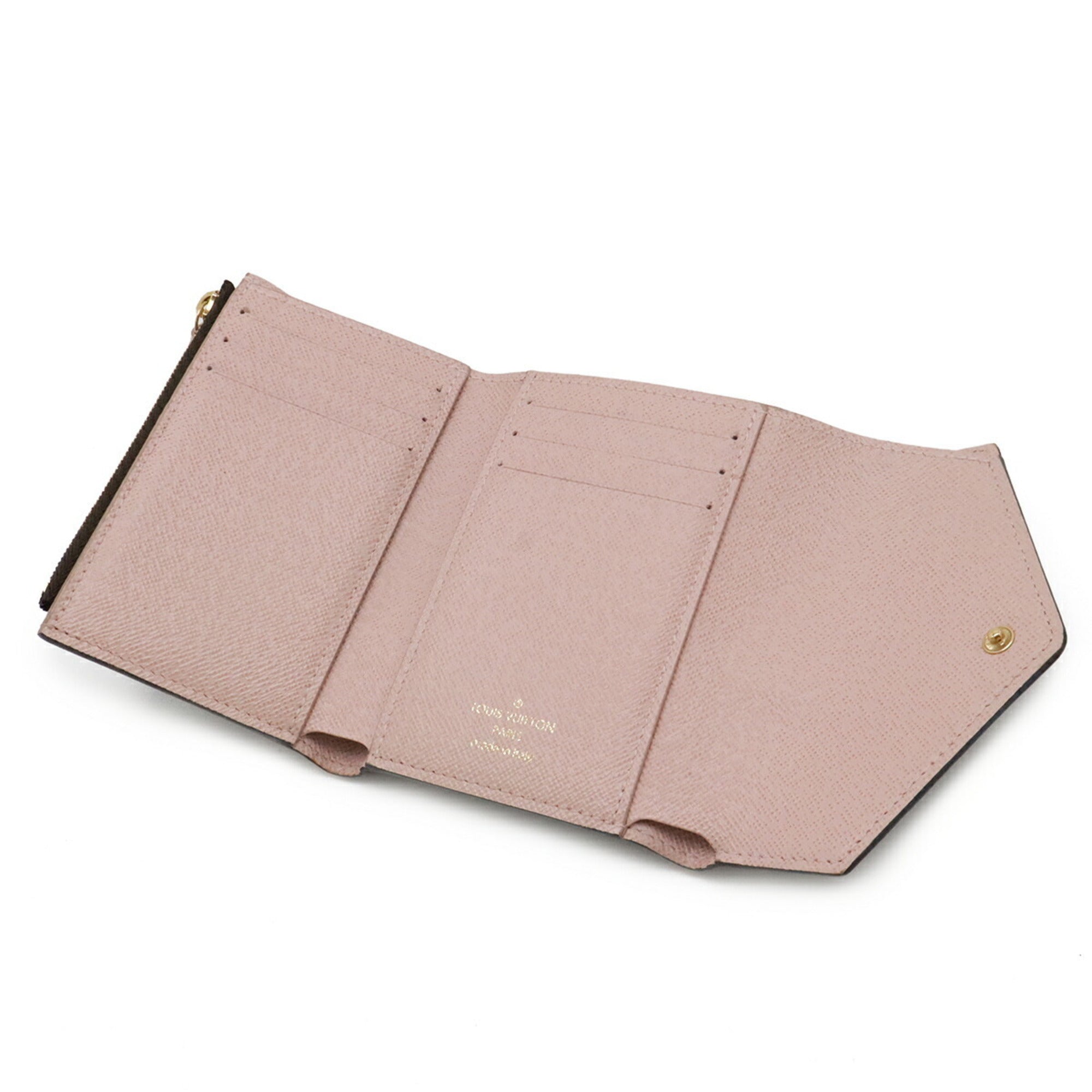 Louis Vuitton Monogram Pink Rose Ballerine White Monogram Wallet (Tri-Fold) (Pre-Owned)