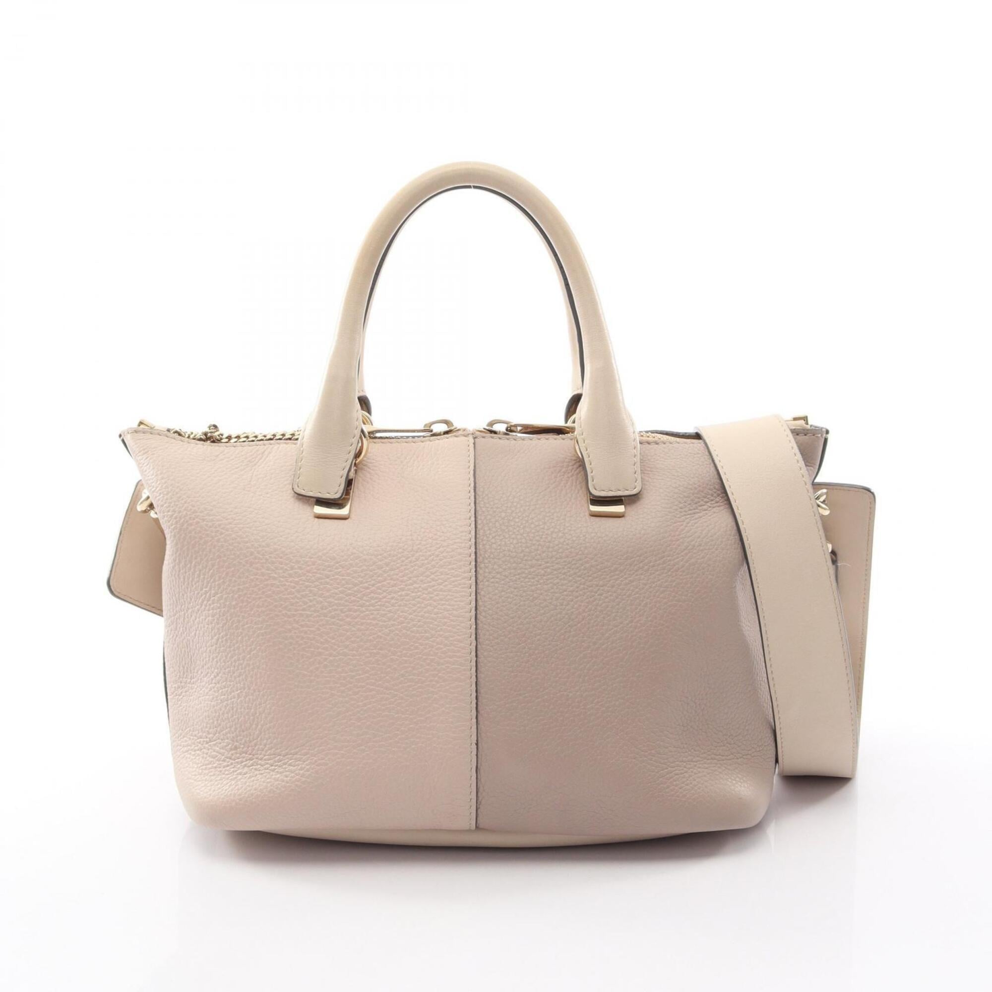 Chloé Beige Ivory Leather Handbag (Pre-Owned)