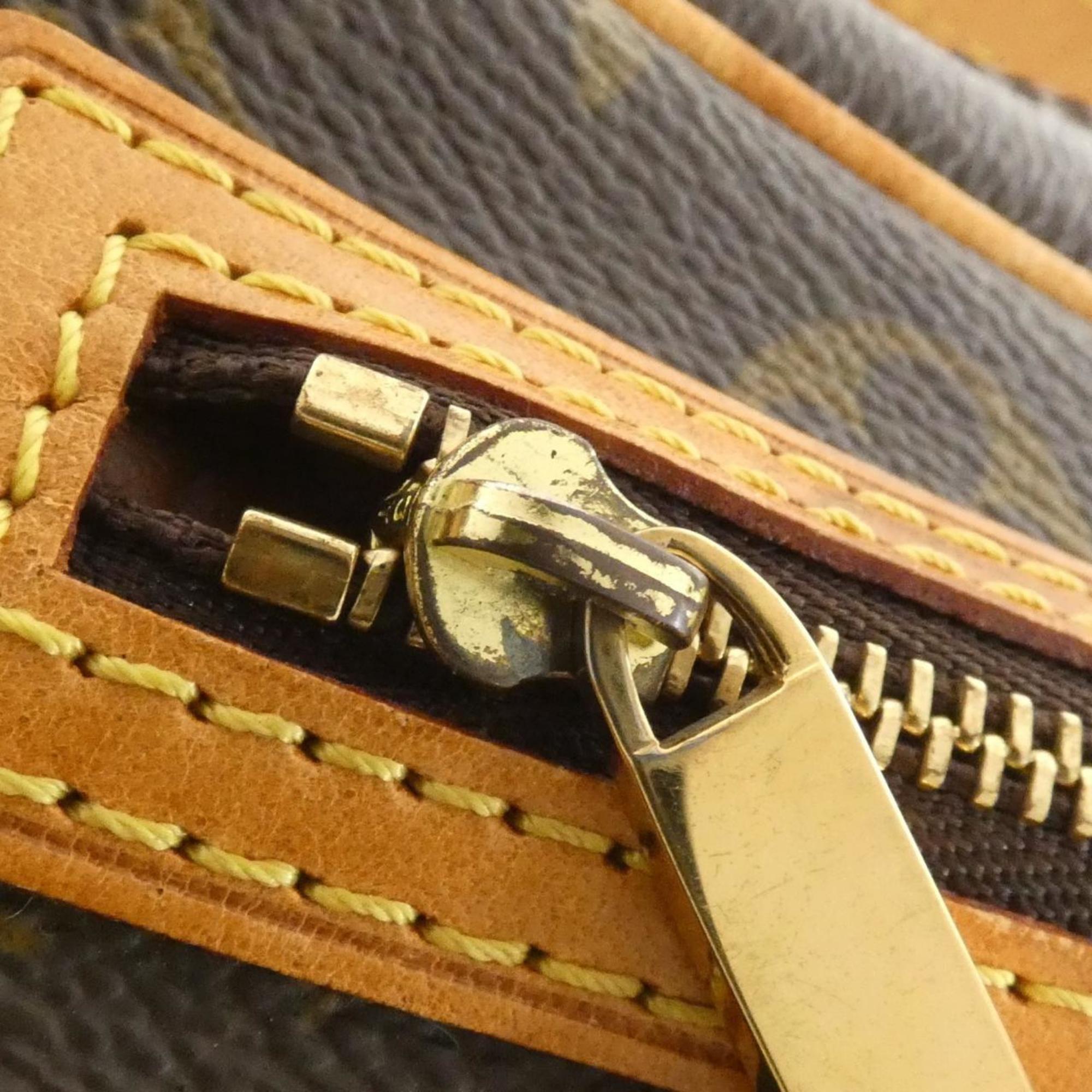 Louis Vuitton Marron Coated Canvas Pochette Shoulder Bag (Pre-Owned)