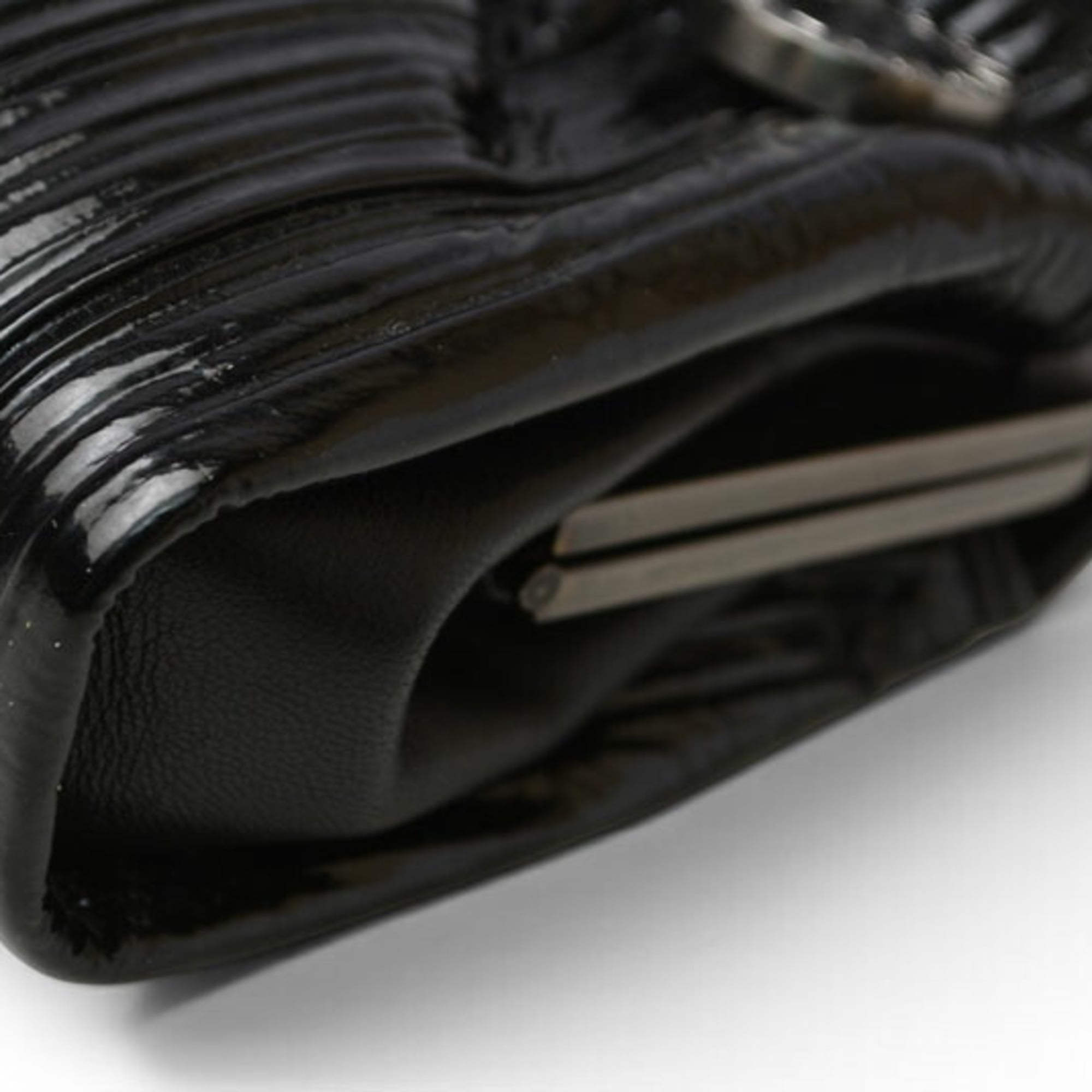 Bvlgari Black Patent Leather Clutch Bag (Pre-Owned)
