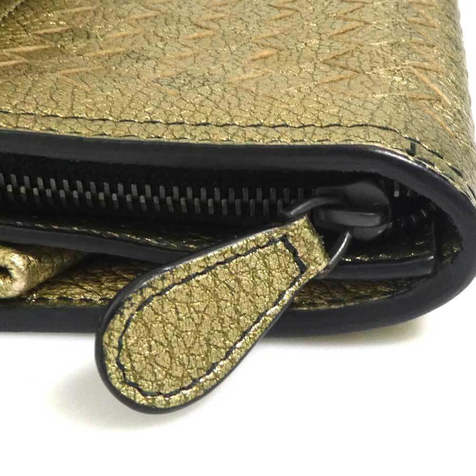 Bottega Veneta Gold Intrecciato Long Wallet (Bi-Fold) (Pre-Owned)