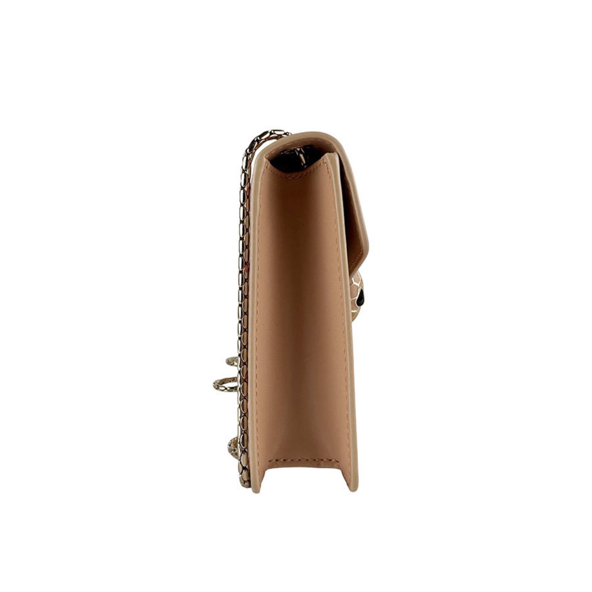 Bvlgari Pink Beige Leather Shoulder Bag (Pre-Owned)