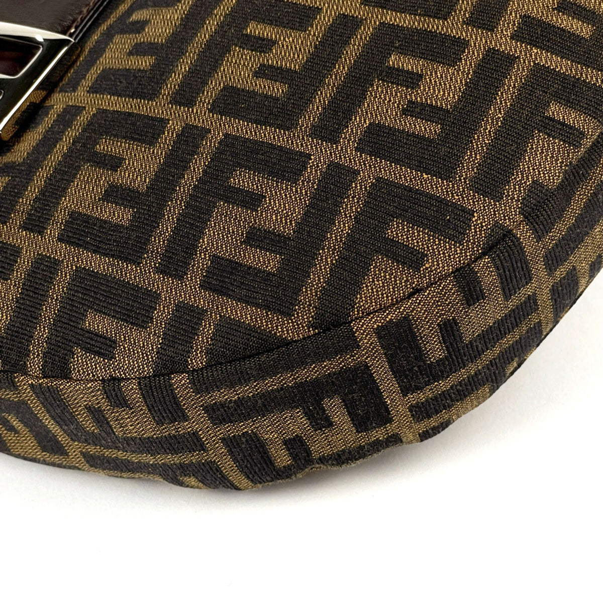 Fendi Brown Canvas Leather Shoulder Bag (Pre-Owned)