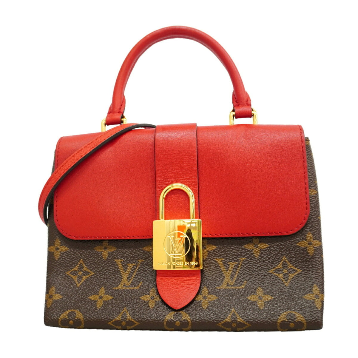 Louis Vuitton Brown Red Color Handbag (Pre-Owned)