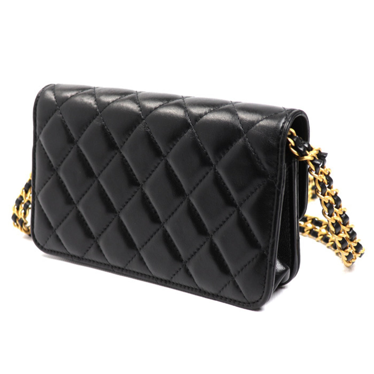 Chanel Black Leather Shoulder Bag (Pre-Owned)