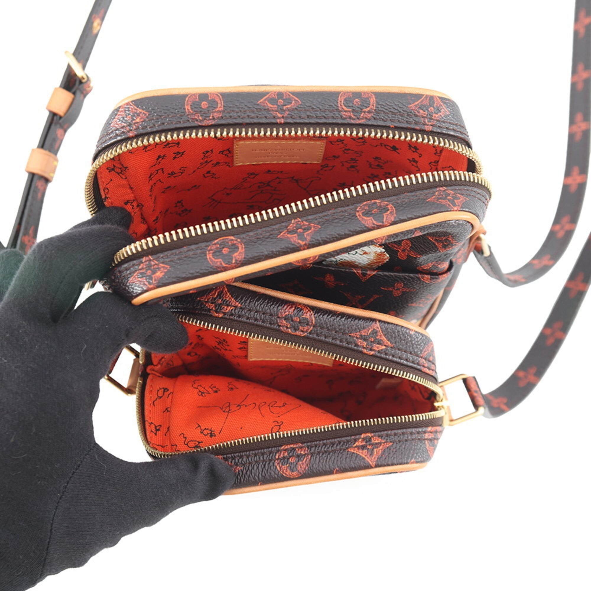 Louis Vuitton Monogram Brown Orange Monogram Handbag Shoulder Bag (Pre-Owned)