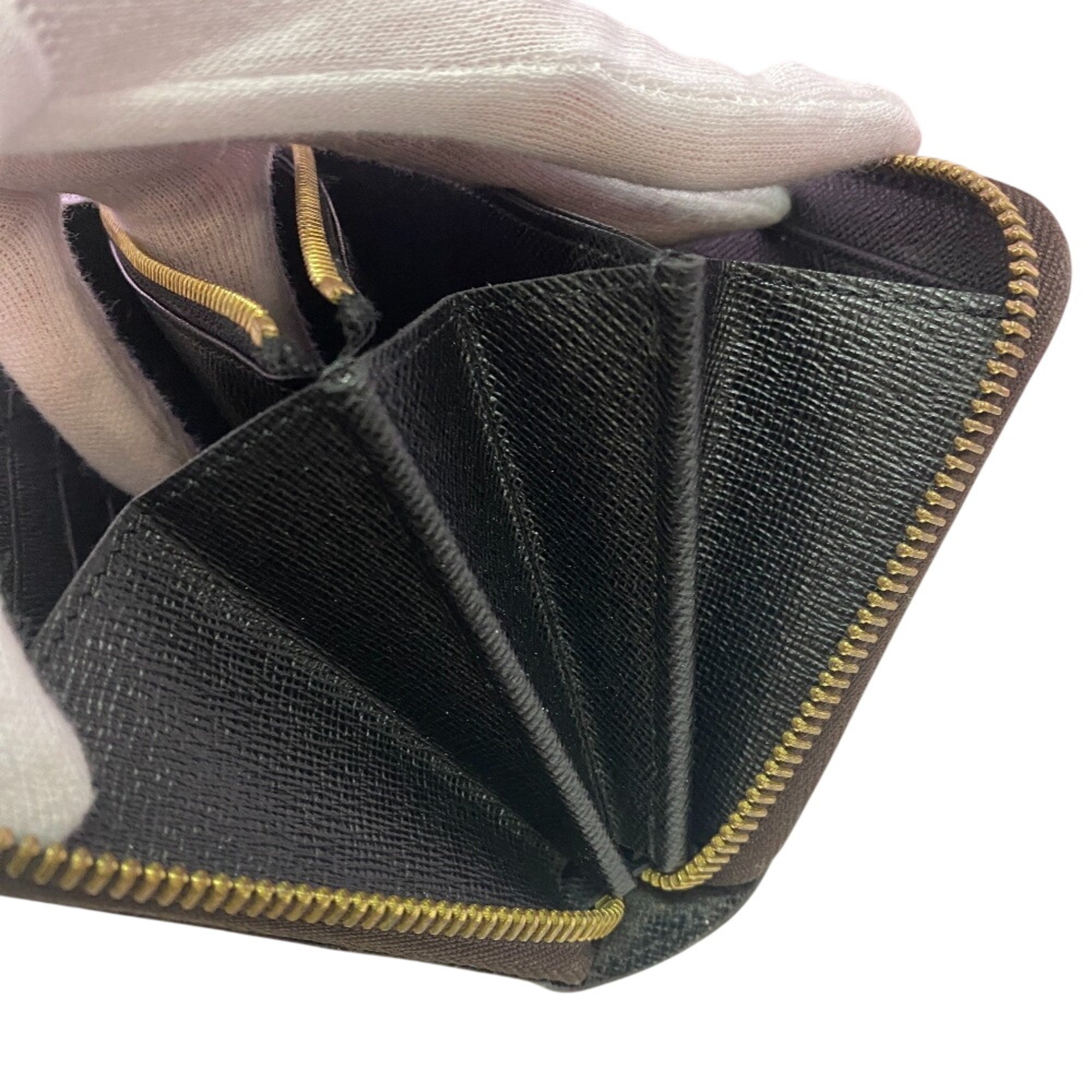 Louis Vuitton Brown Leather Long Wallet (Bi-Fold) (Pre-Owned)