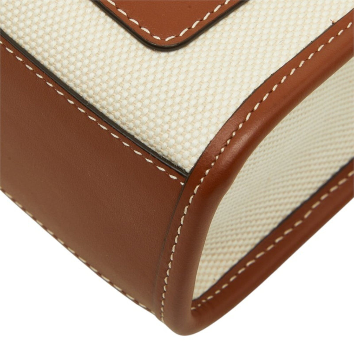 Burberry Brown Ivory Ivory Handbag Shoulder Bag (Pre-Owned)