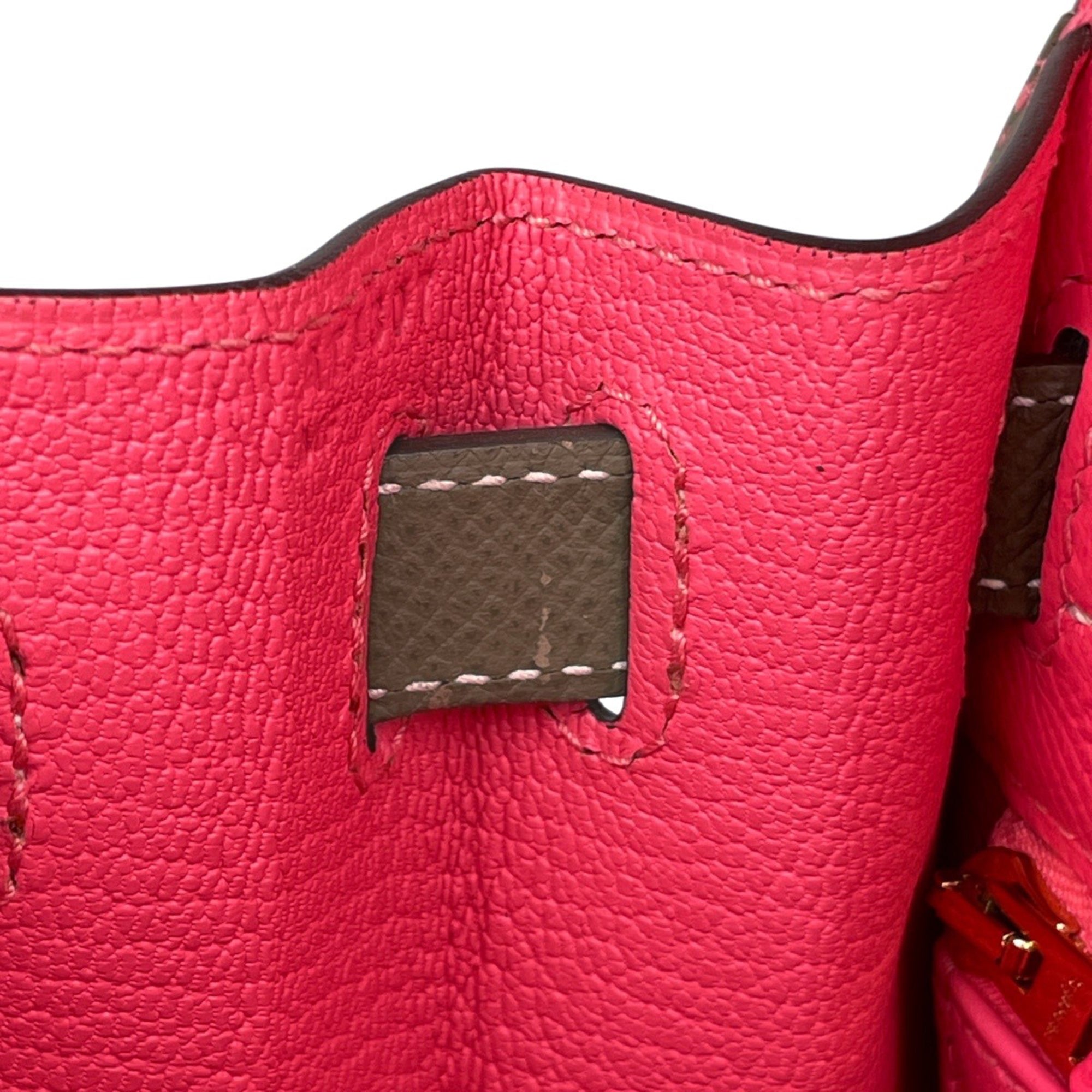 Hermes Kelly Etoupe Gray Rose Azalee Epsom Leather Handbag Shoulder Bag (Pre-Owned)