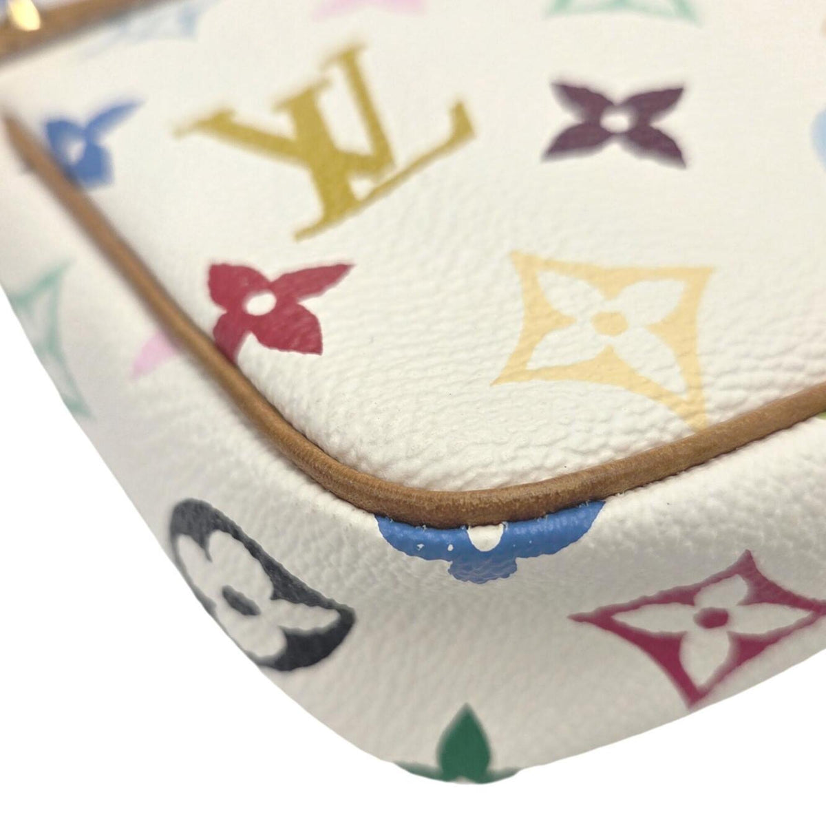 Louis Vuitton Blanc Monogram Multicolore Pochette Pouch (Pre-Owned)