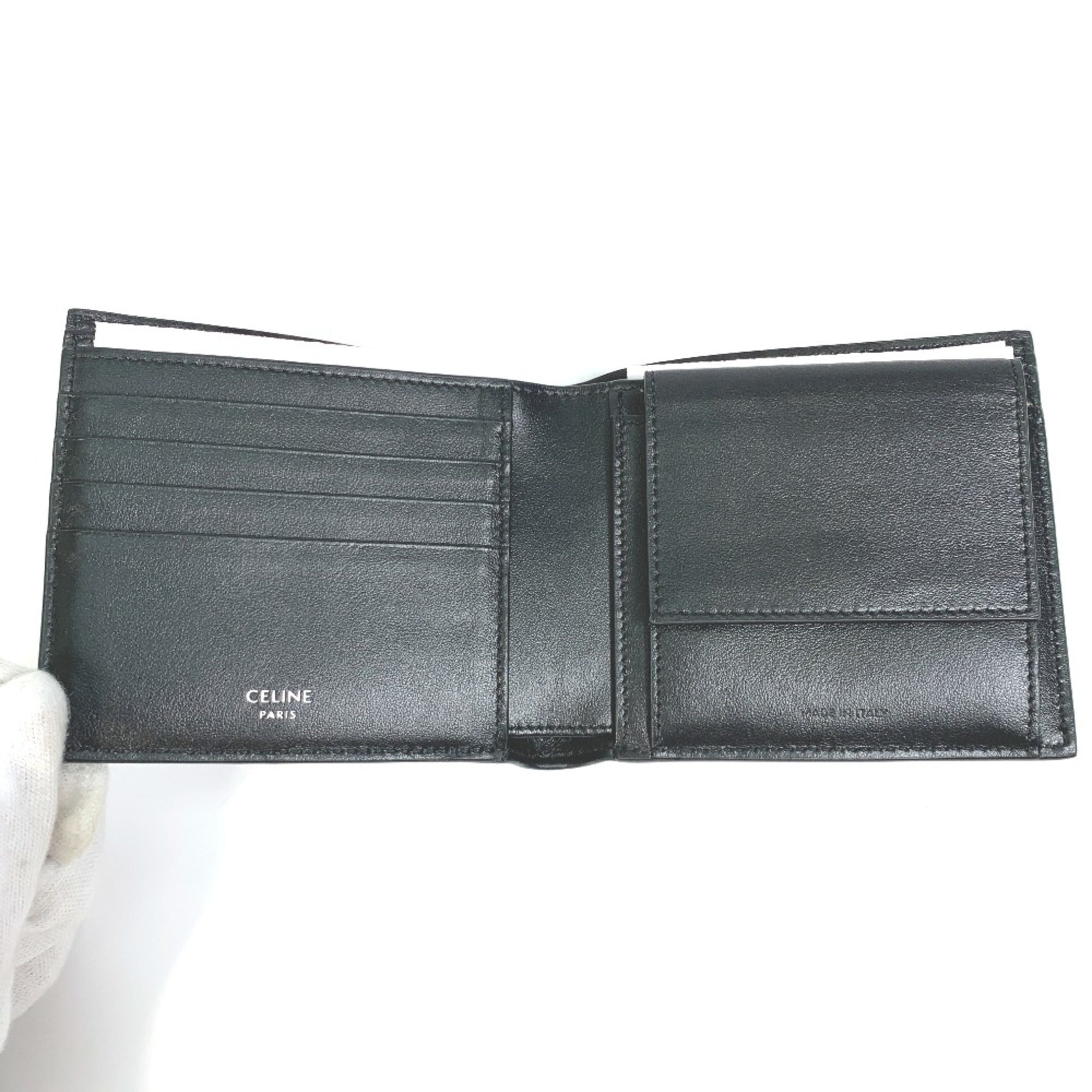 Celine Black Leather Wallet (Bi-Fold) (Pre-Owned)