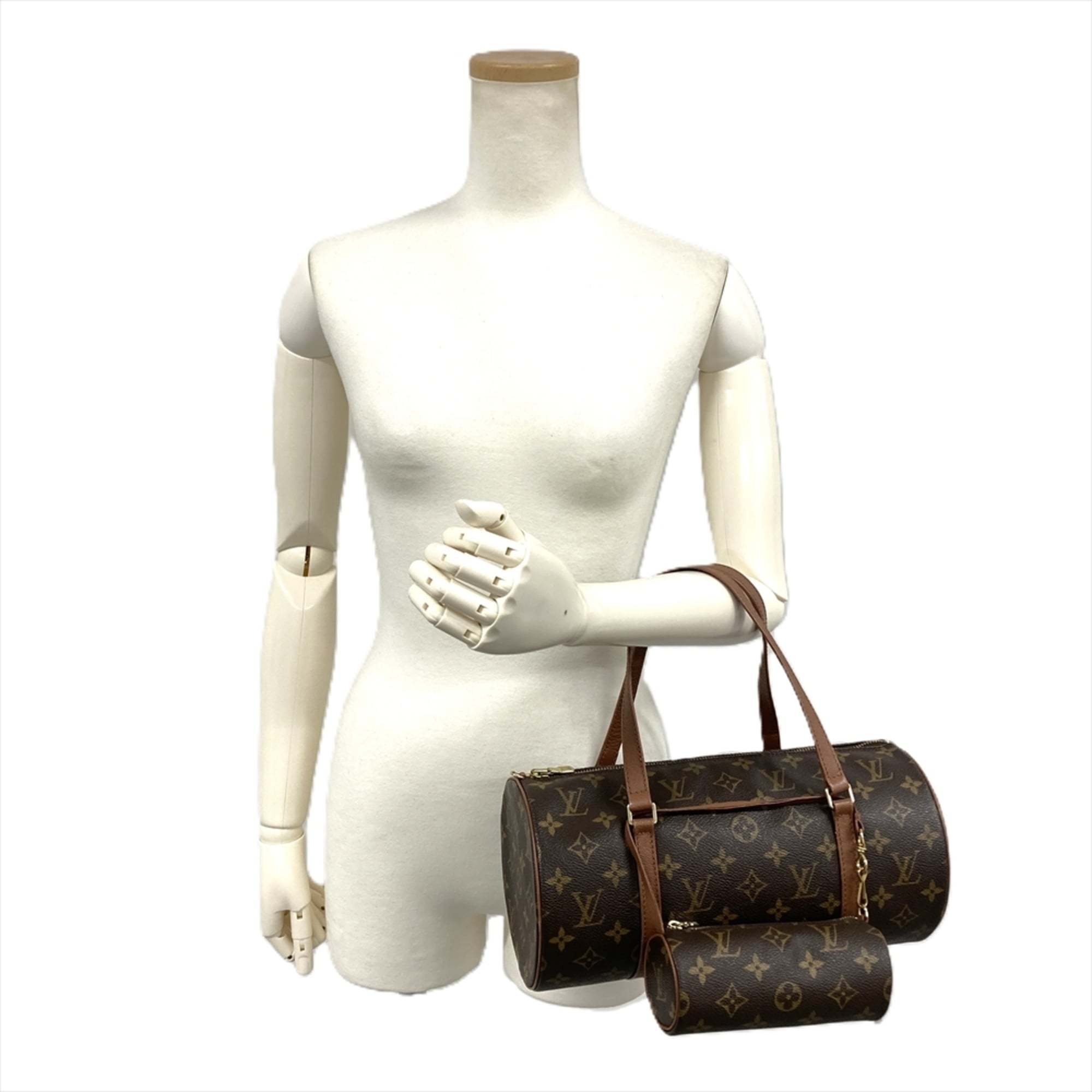 Louis Vuitton Brown Monogram Canvas Handbag Pouch (Pre-Owned)
