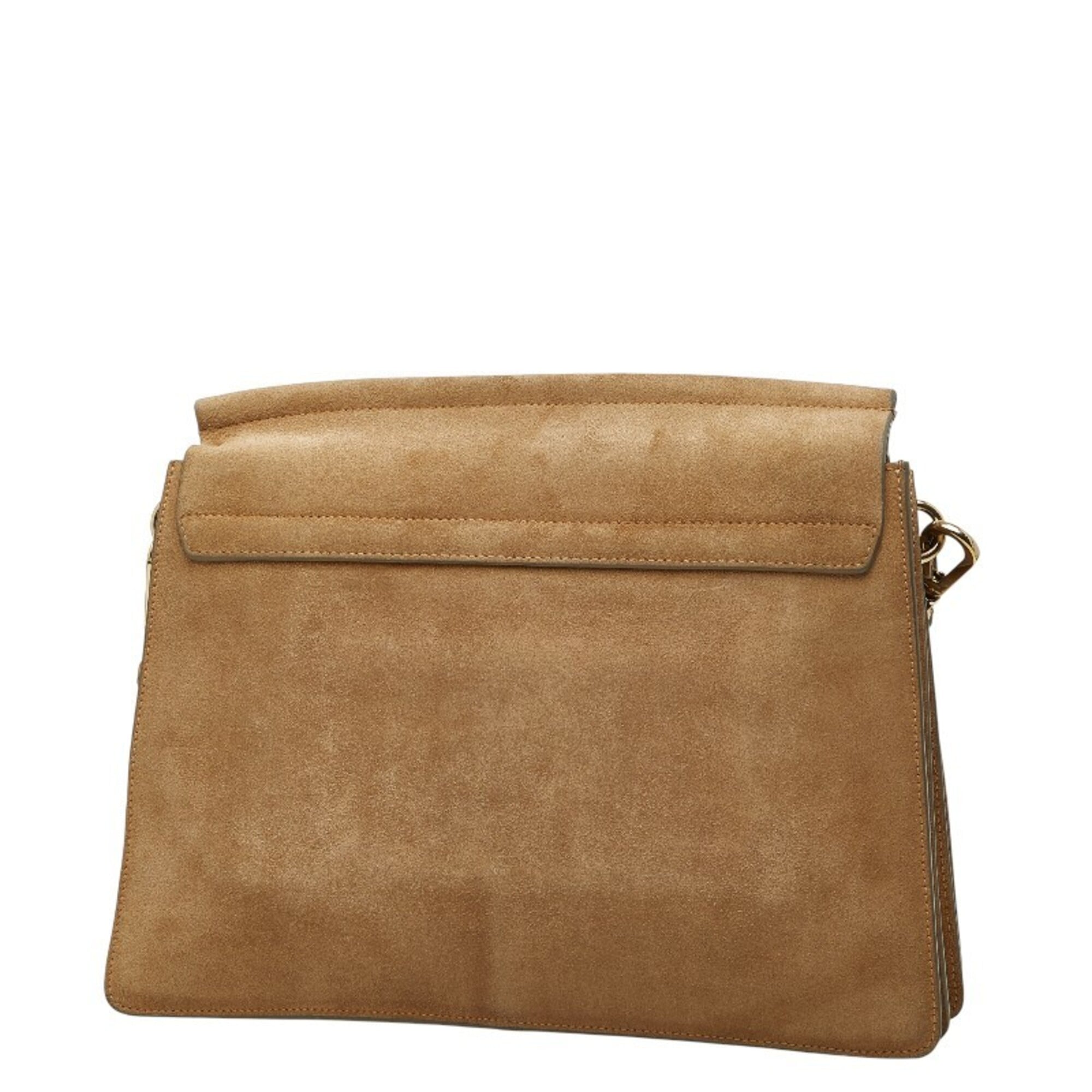 Chloé Beige Suede Leather Shoulder Bag (Pre-Owned)