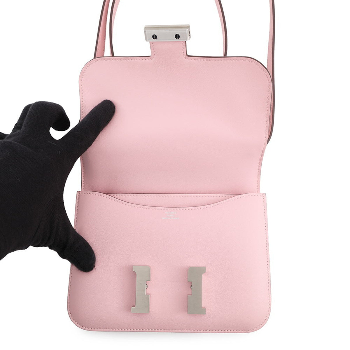 Hermes Constance Rose Sakura Swift Leather Handbag Shoulder Bag (Pre-Owned)