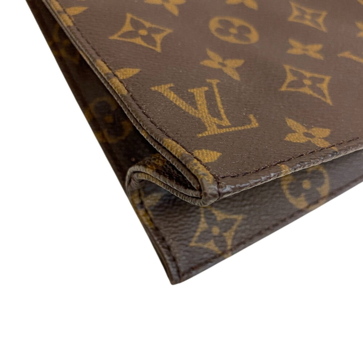 Louis Vuitton Brown Monogram Leather Handbag Tote Bag (Pre-Owned)