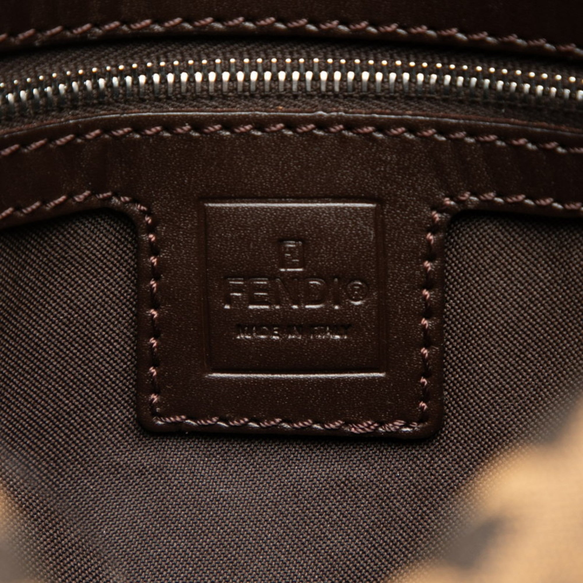 Fendi Brown Zucca Shoulder Bag (Pre-Owned)