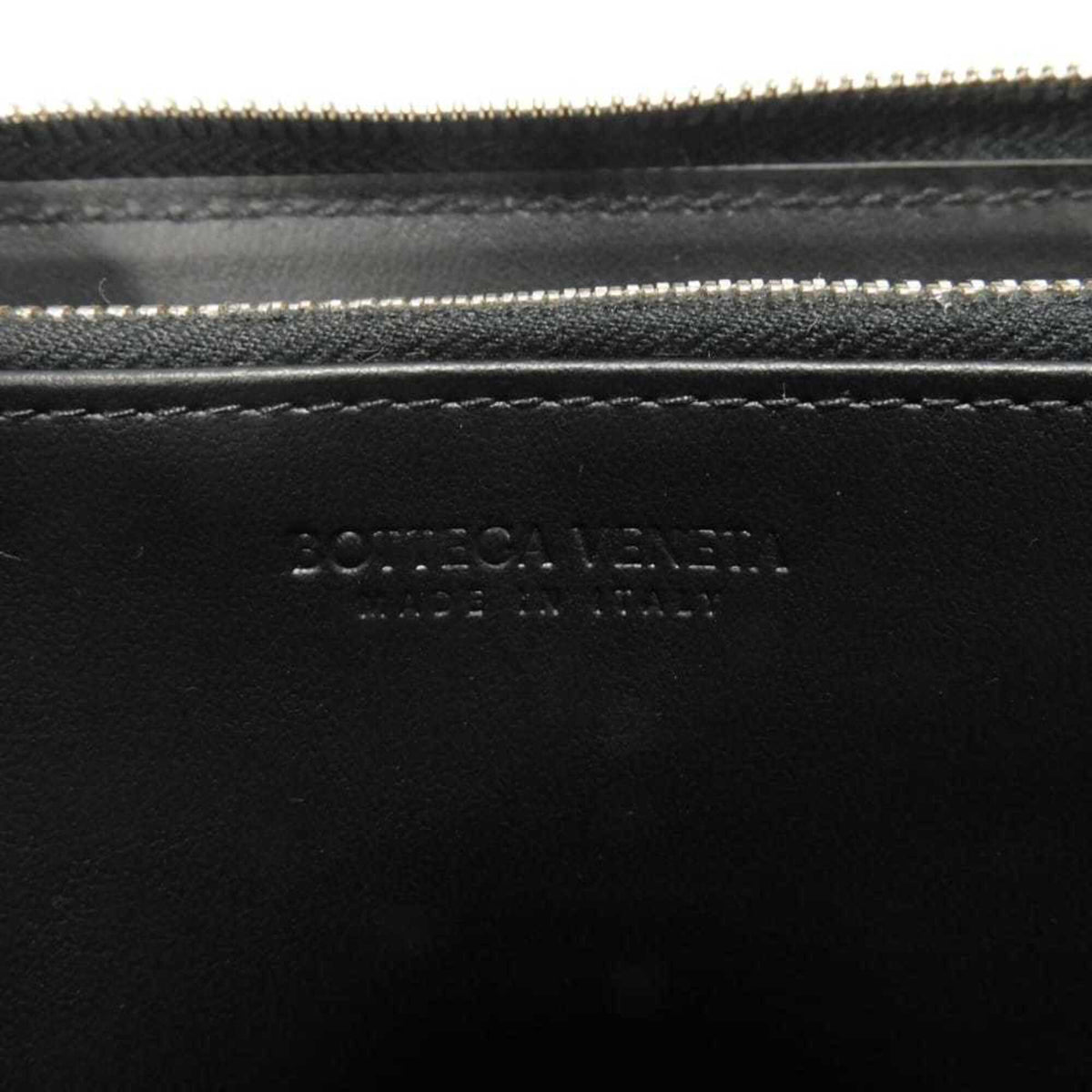Bottega Veneta Black Intrecciato Long Wallet (Bi-Fold) (Pre-Owned)