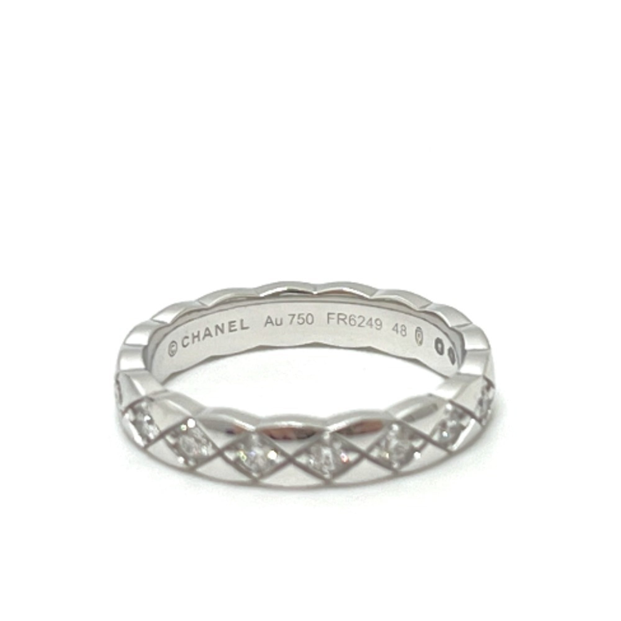 Chanel White Gold White Gold (18K) Band Ring (Pre-Owned)