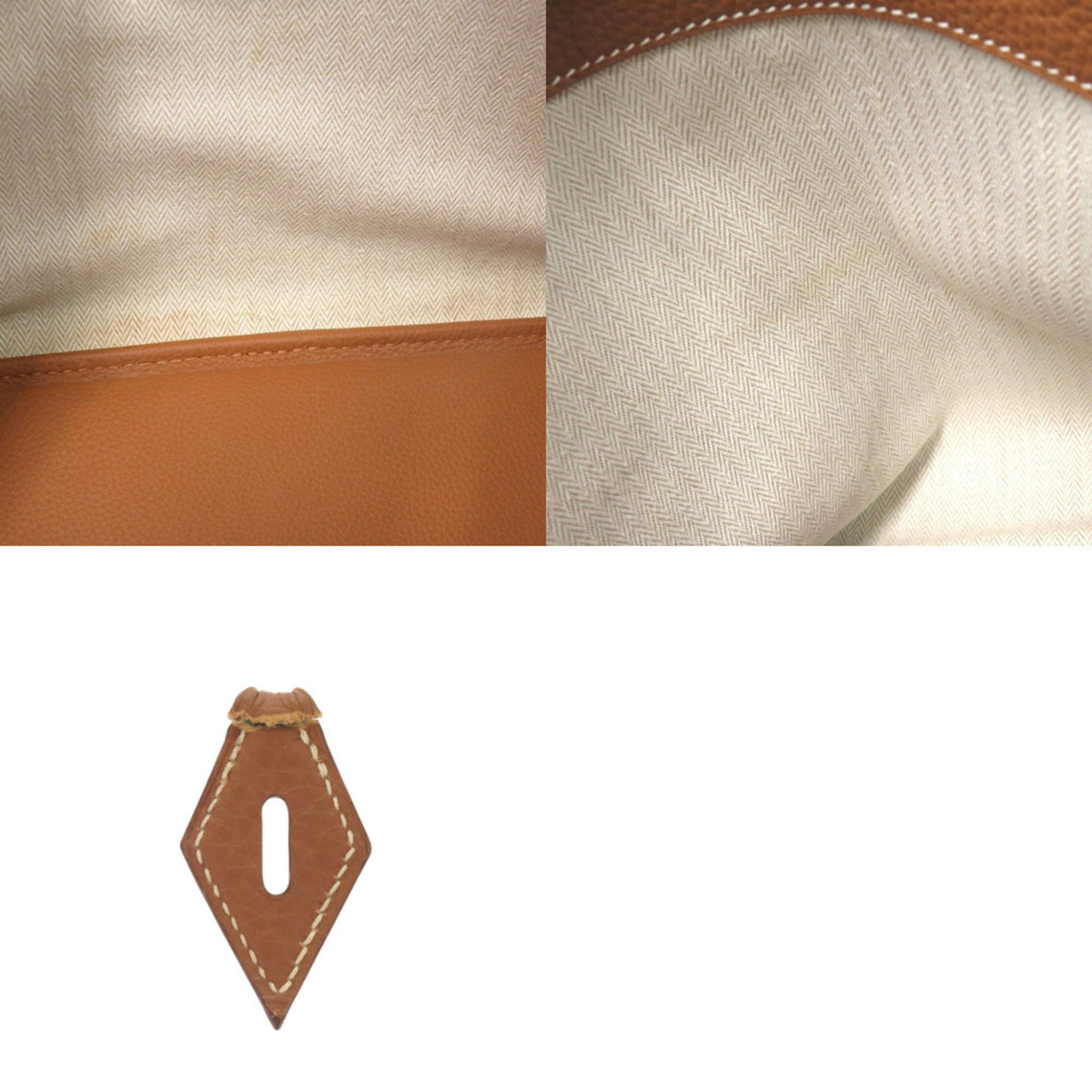 Hermes Brown Togo Leather Handbag (Pre-Owned)