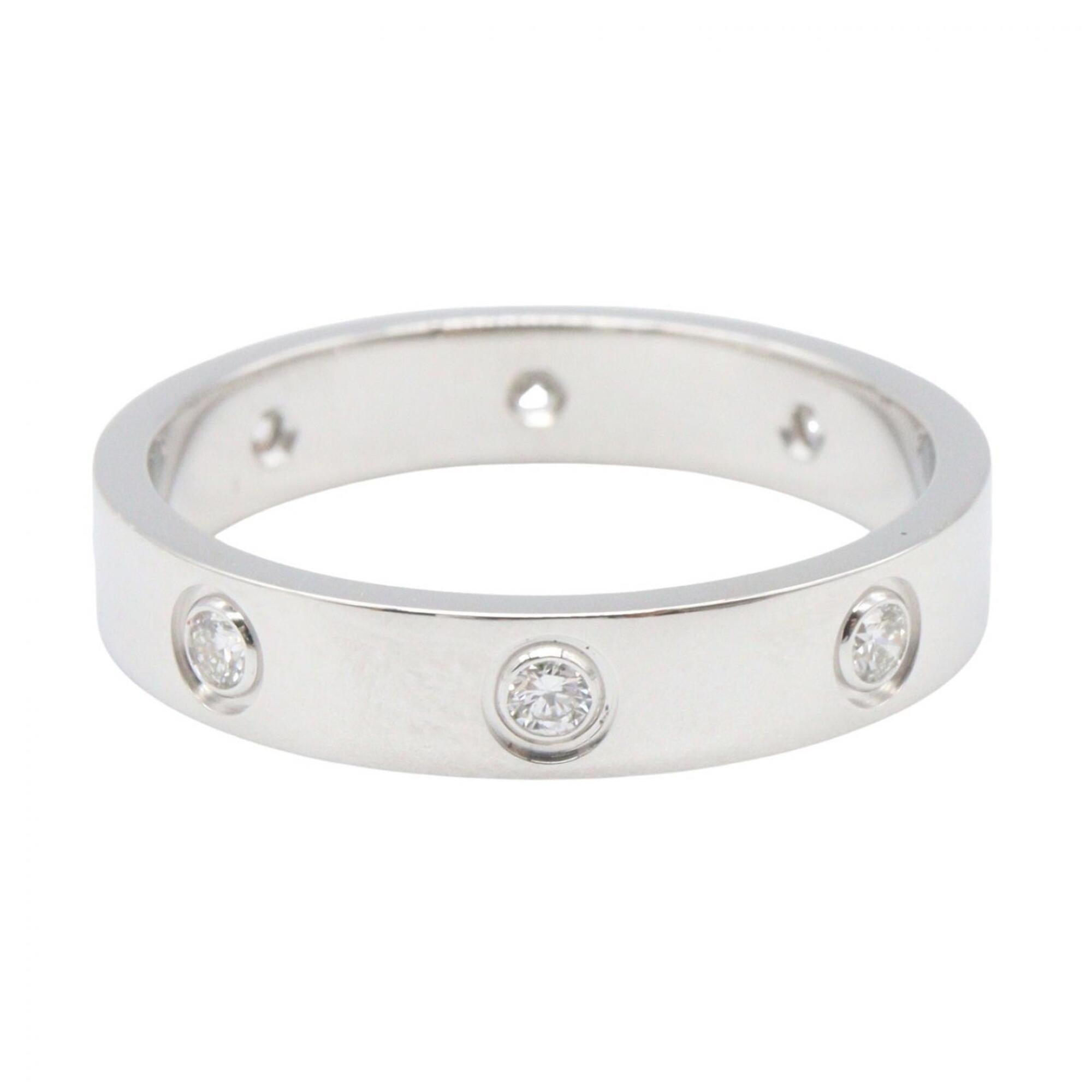 Cartier Silver Clear White Gold (18K) Band Ring (Pre-Owned)