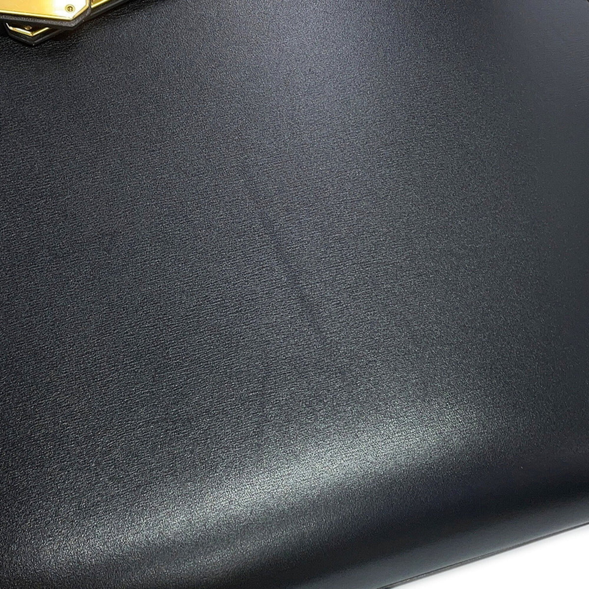 Hermes Kelly Black Box Calf Leather Handbag (Pre-Owned)