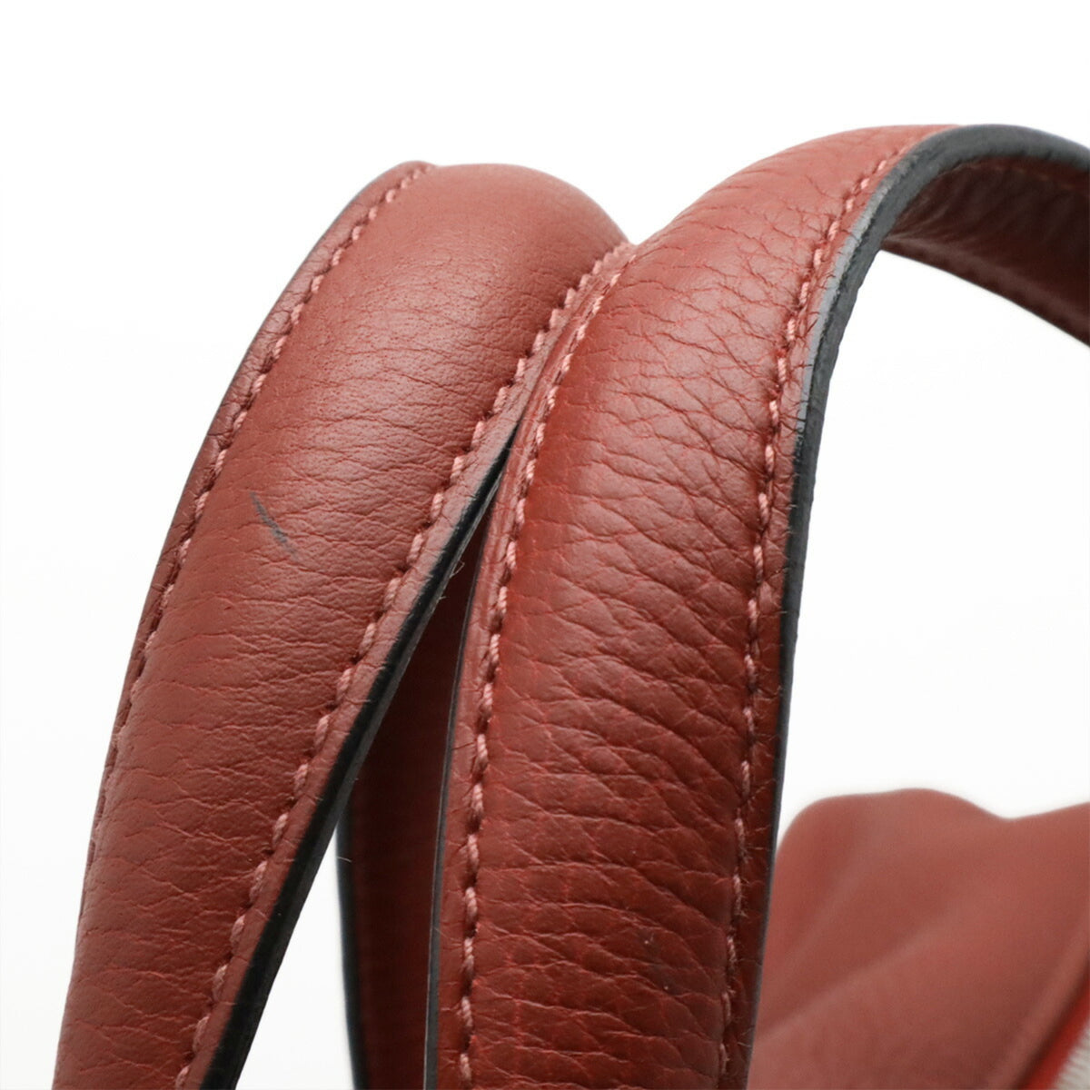 Hermes Rouge H Taurillon Clemence Leather Boston Bag (Pre-Owned)