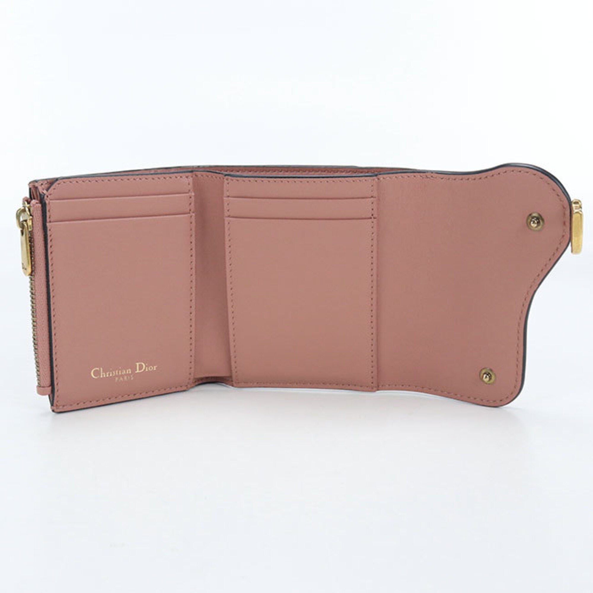 Christian Dior Pink Leather Wallet (Tri-Fold) (Pre-Owned)