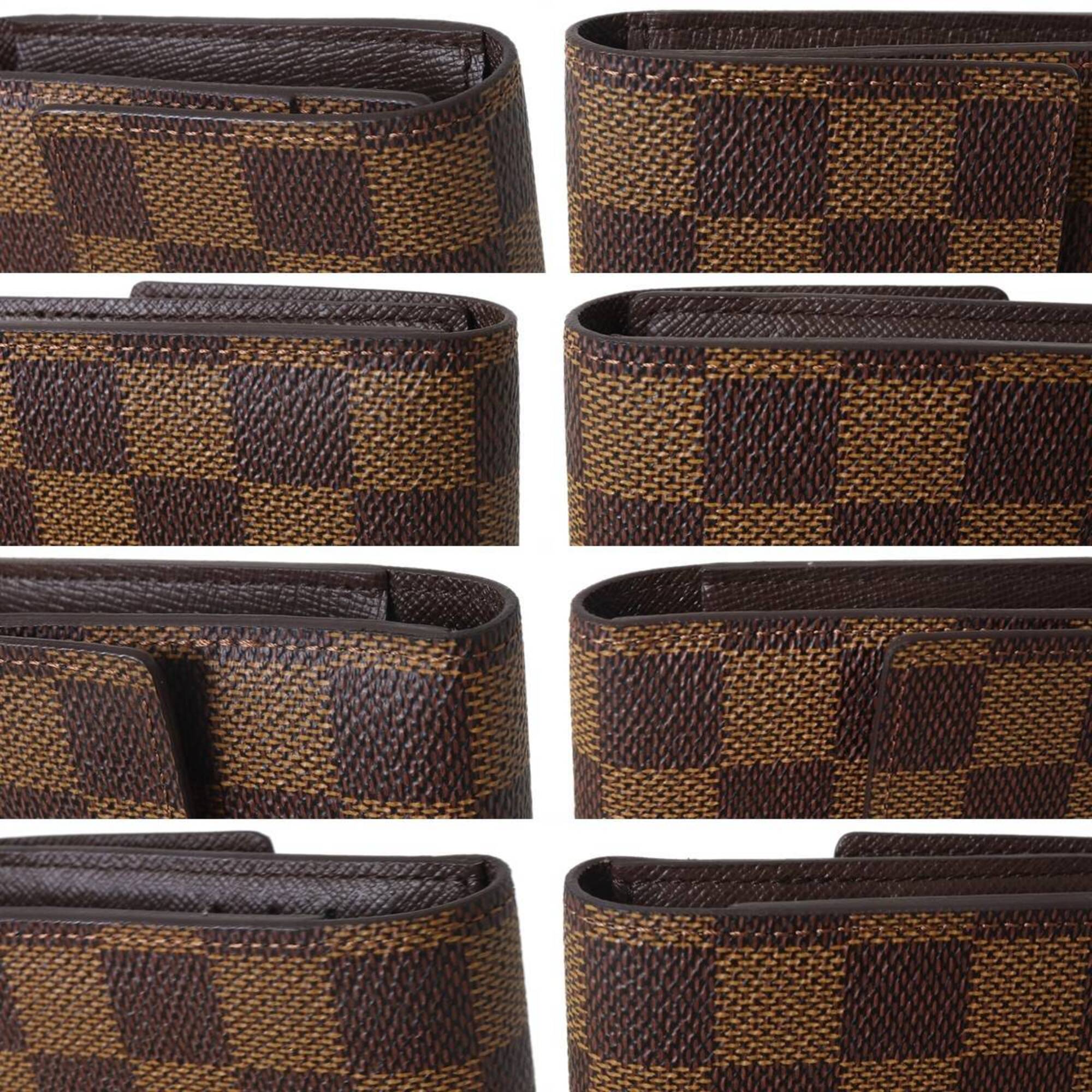 Louis Vuitton Damier Damier Canvas Ebene Long Wallet (Tri-Fold) (Pre-Owned)