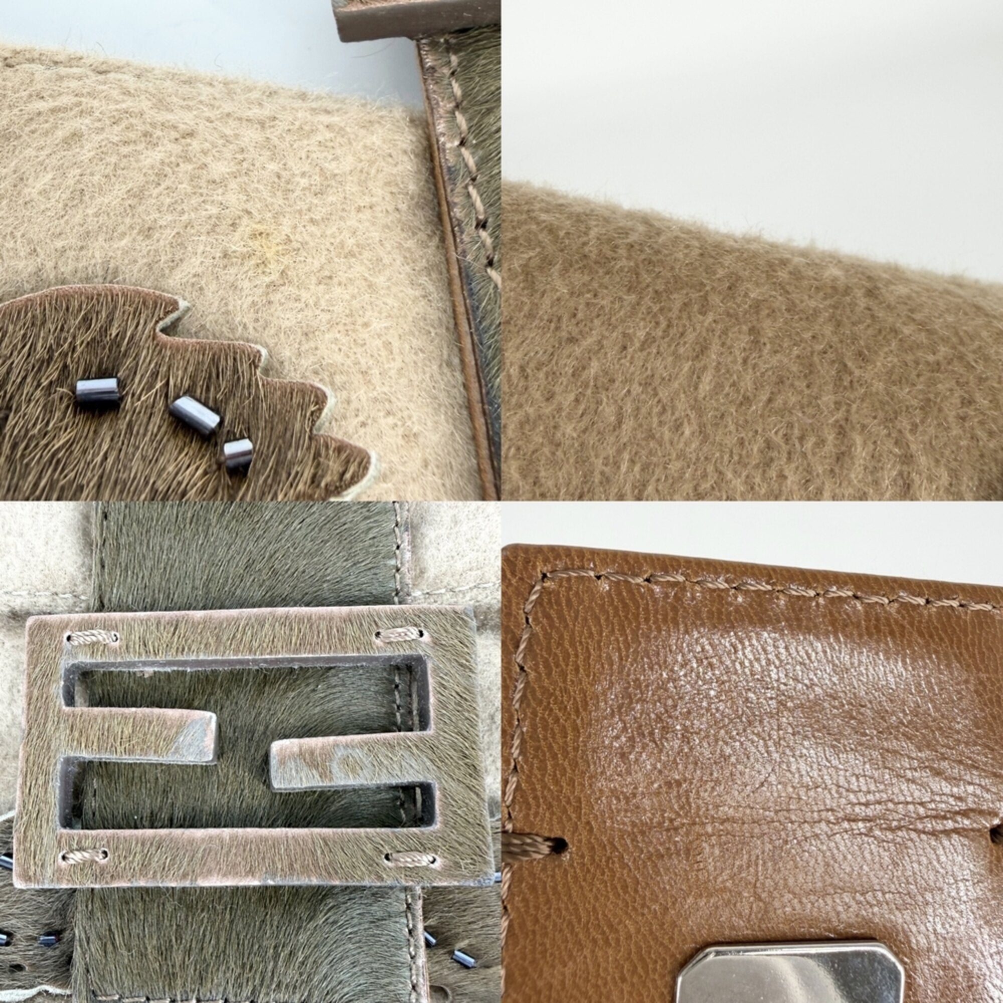 Fendi Brown Wool Handbag (Pre-Owned)